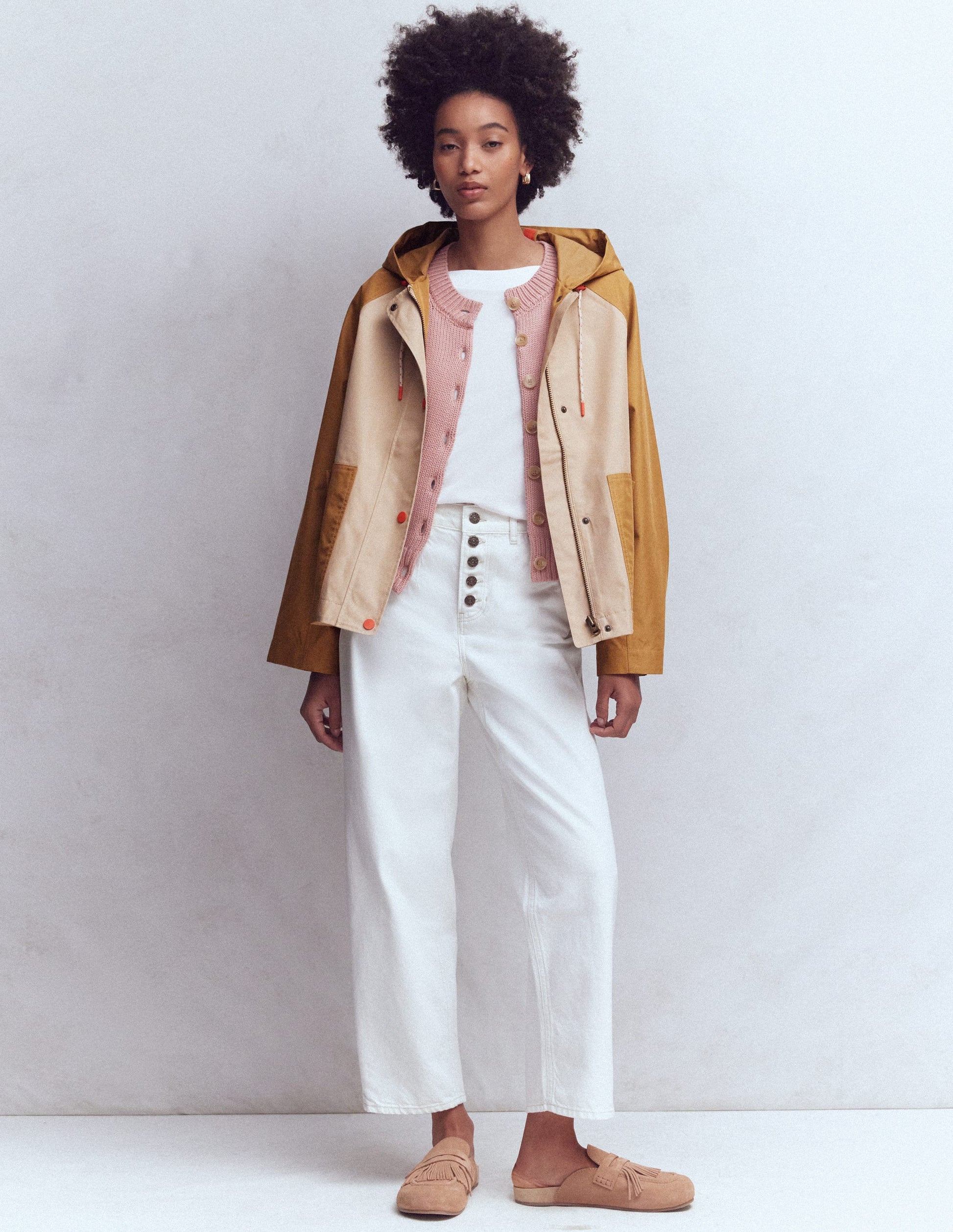 Leichter Regenmantel-Beige-5