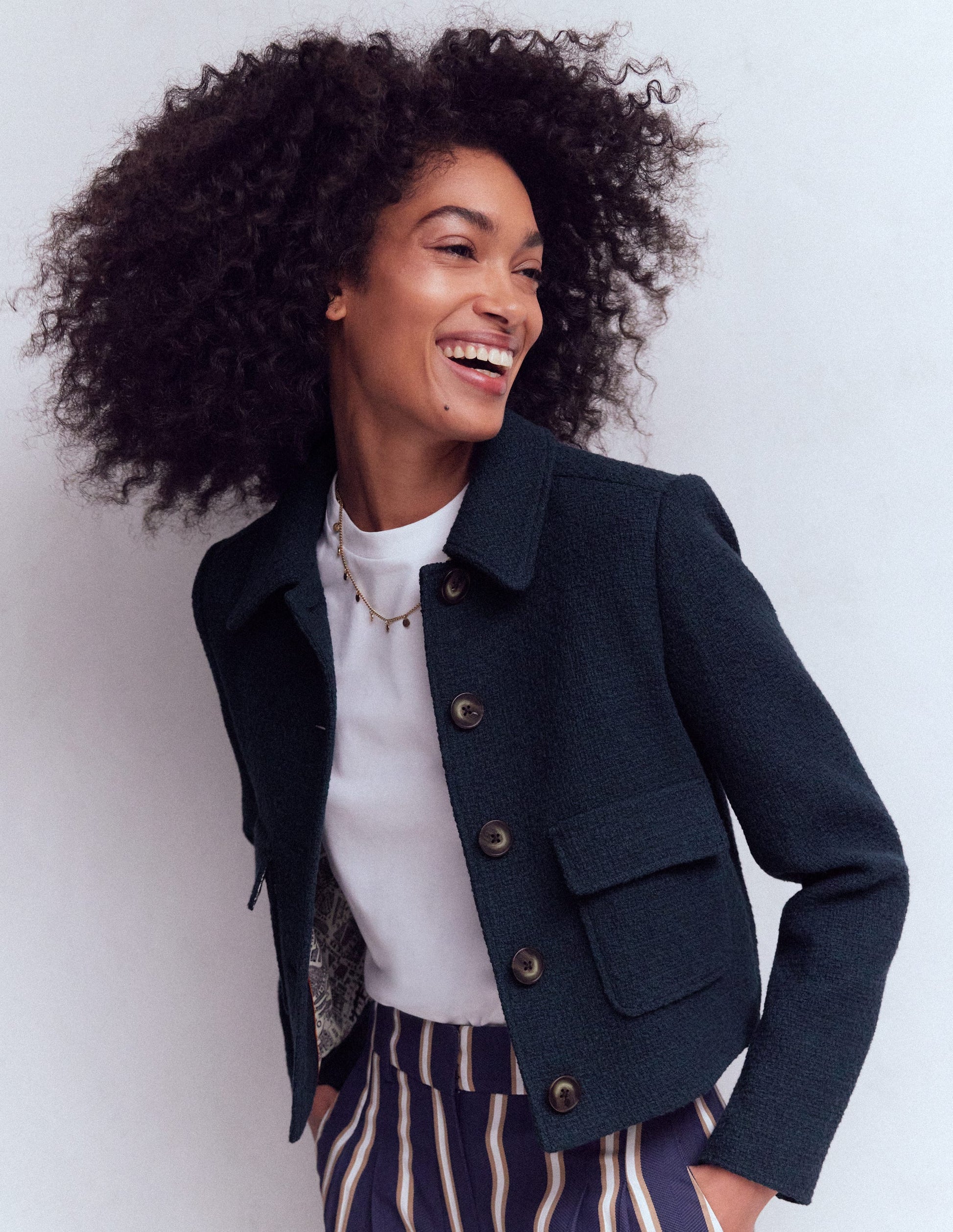 Lisburn Jacke mit aufgesetzter Tasche-Marineblau-4