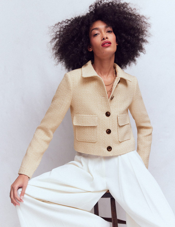 Lisburn Jacke mit aufgesetzter Tasche-Beige