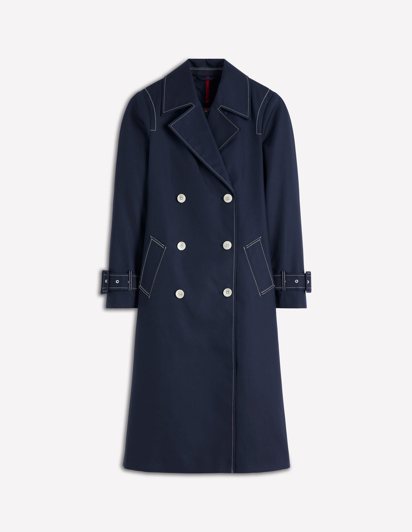Zweireihiger Trenchcoat-Marineblau