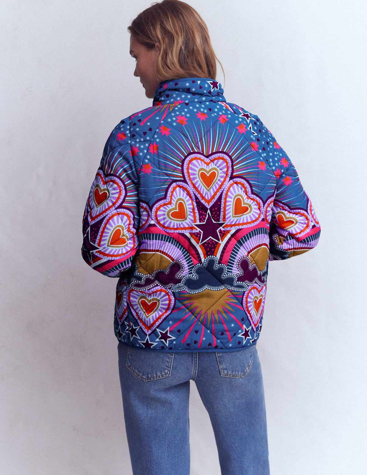Bedruckte Steppjacke-Bunt, Gesprächsstoff - Image 3