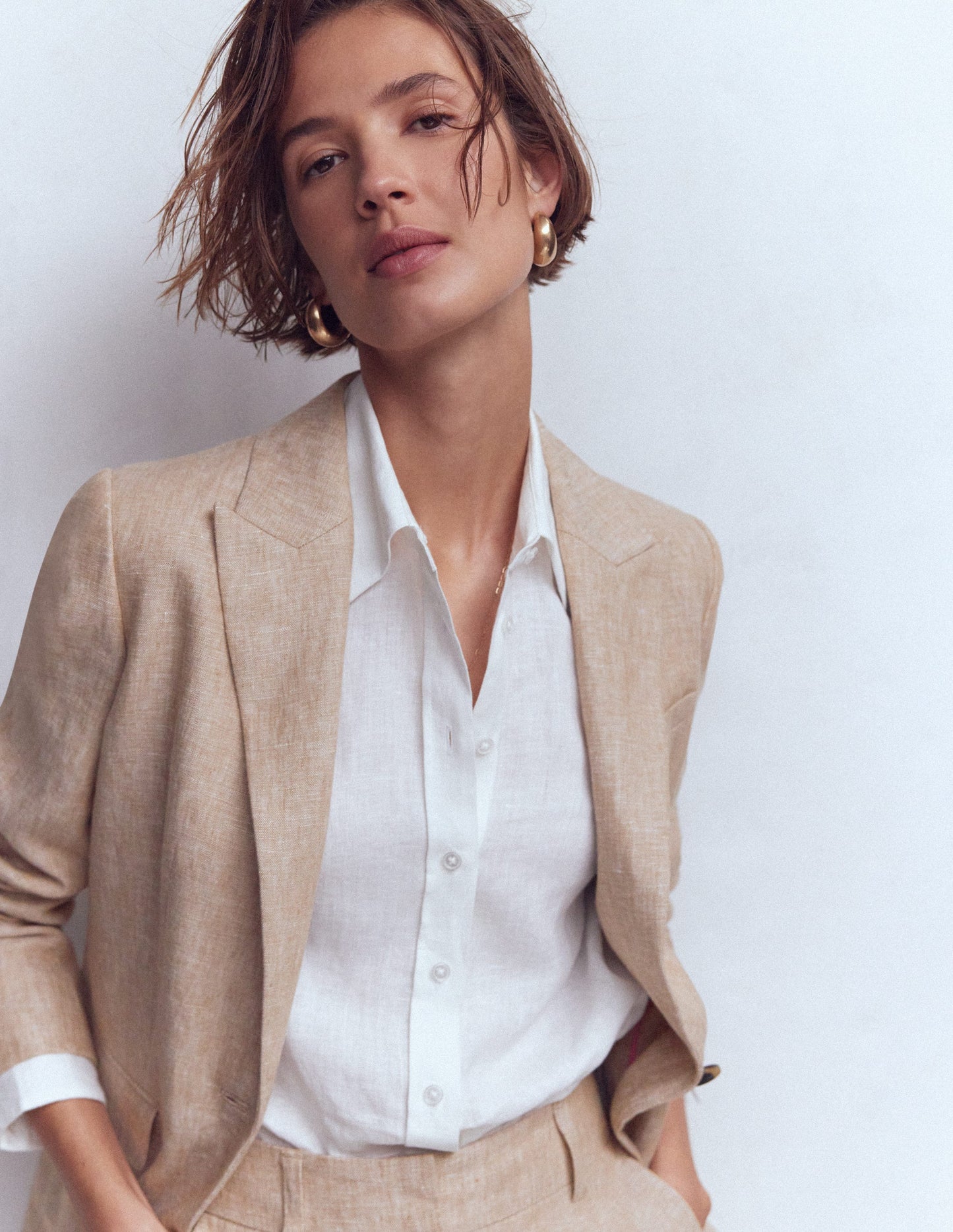 Woodbridge Leinenblazer-Amphore, Chambray