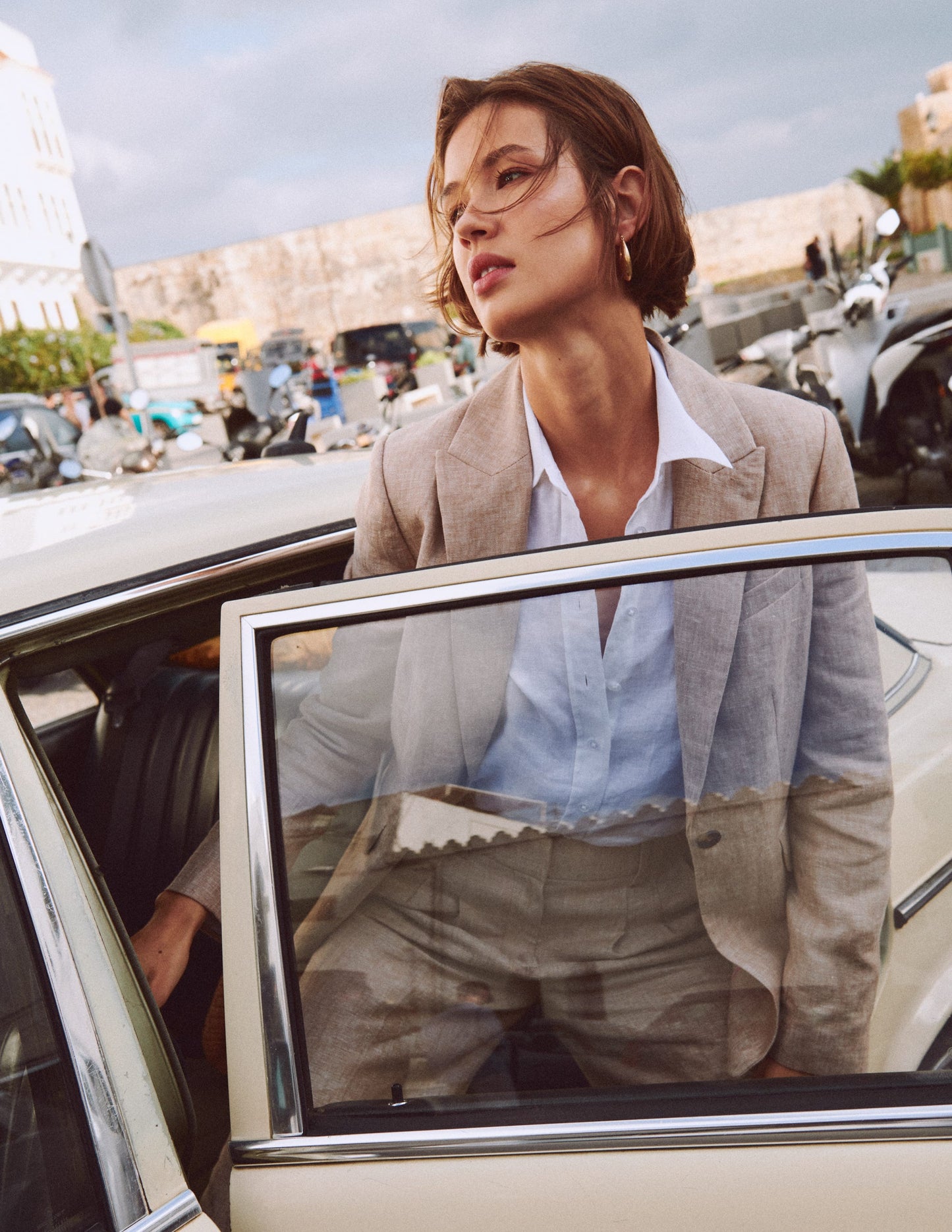 Woodbridge Leinenblazer-Amphore, Chambray