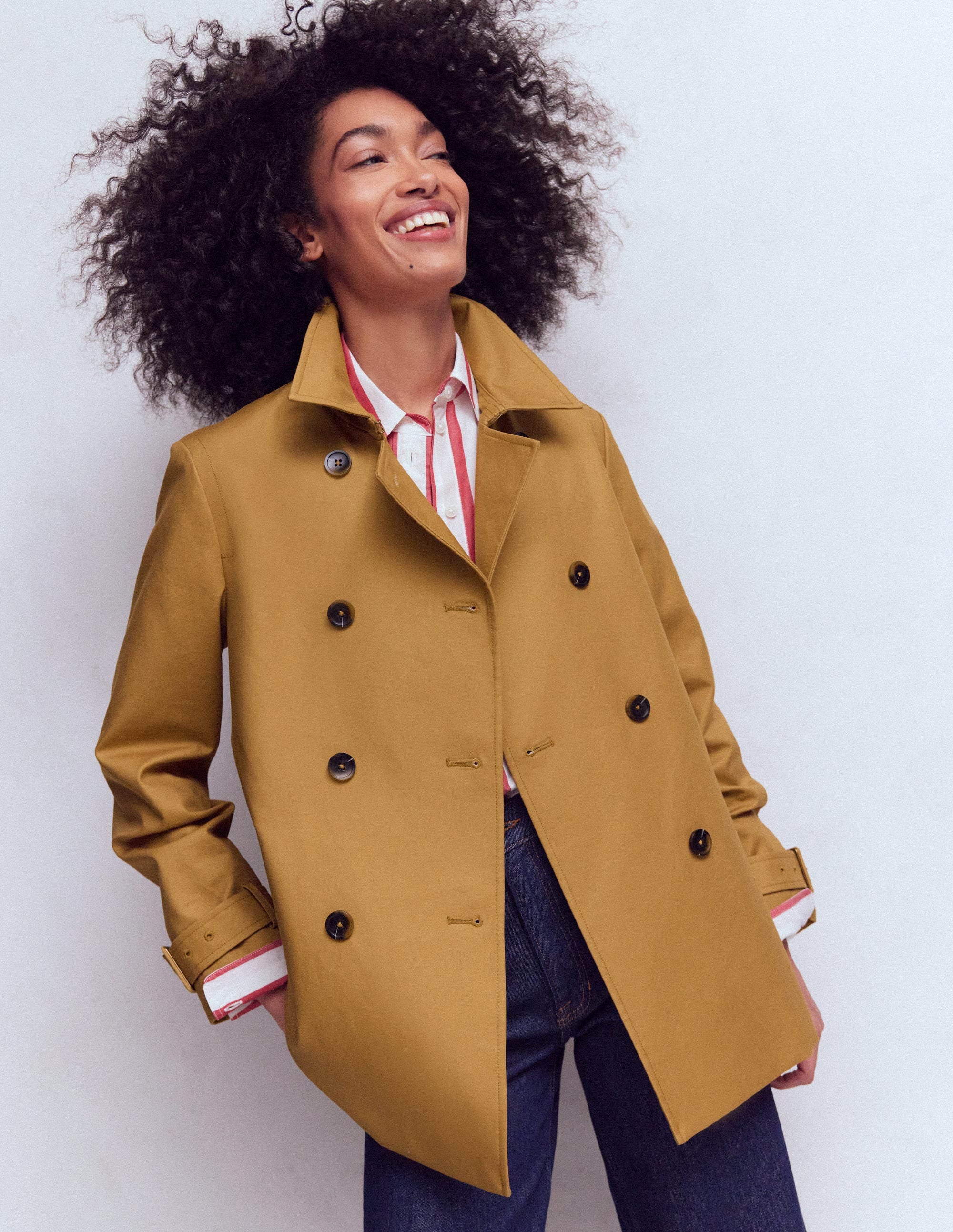 Ausgestellter Trenchcoat mit Herz-Haselnussbraun - Image 1