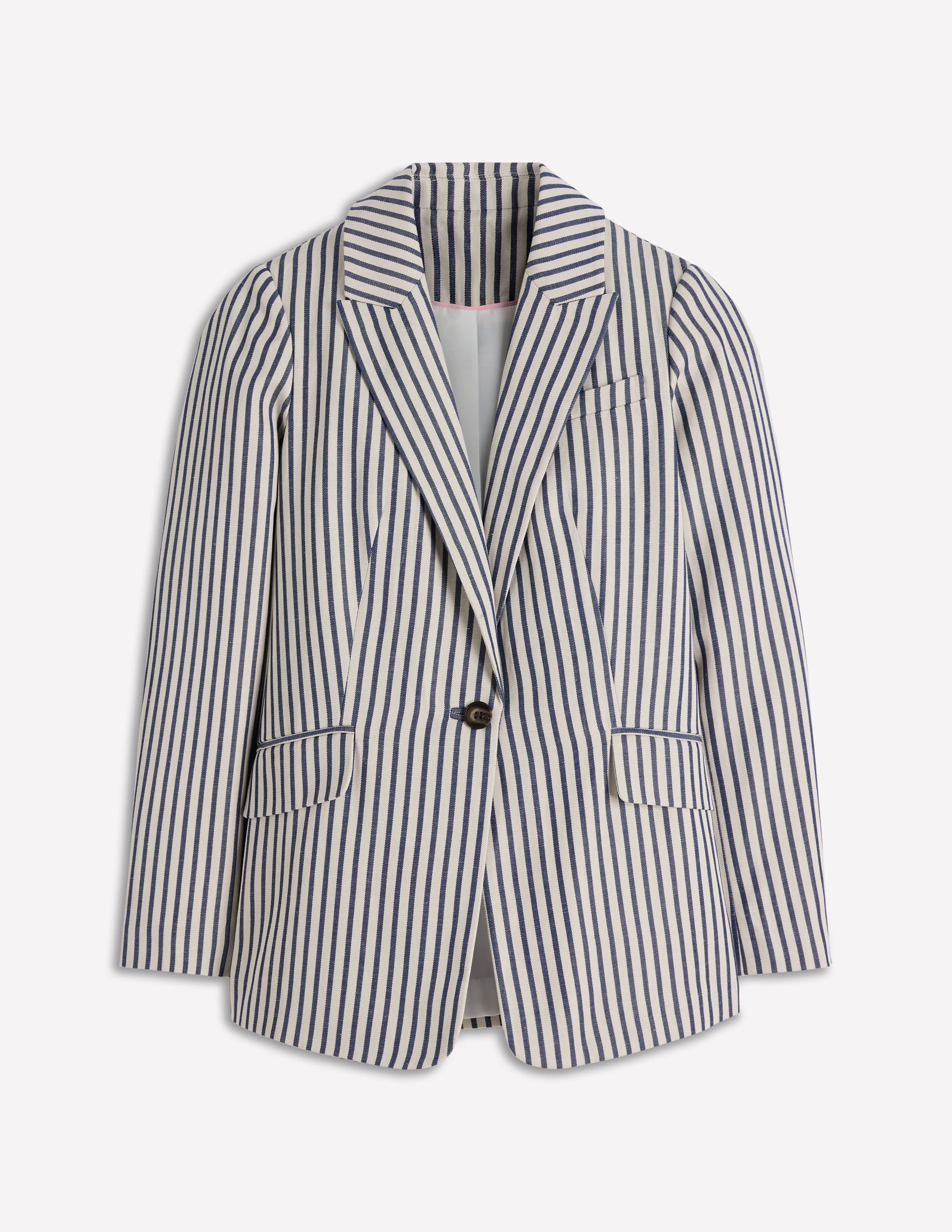 Woodbridge Lockerer Blazer-Blau und Naturweiß Gestreift - Image 7