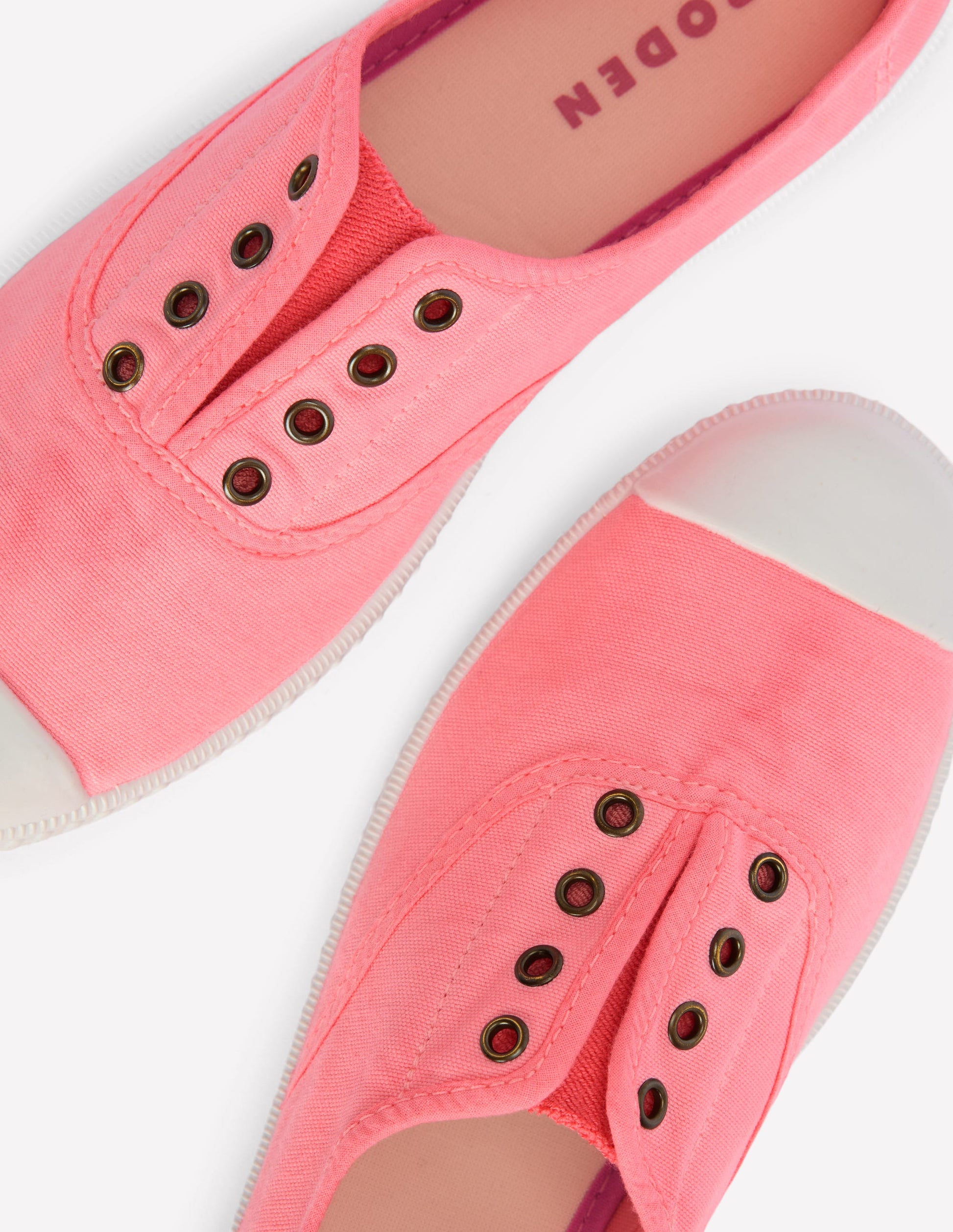 Laceless Canvas Plimsoll-Spring Blossom Pink-4