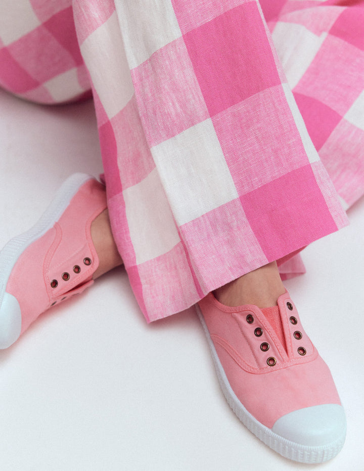 Canvas-Turnschuhe ohne Schnürung-Orchideenrosa