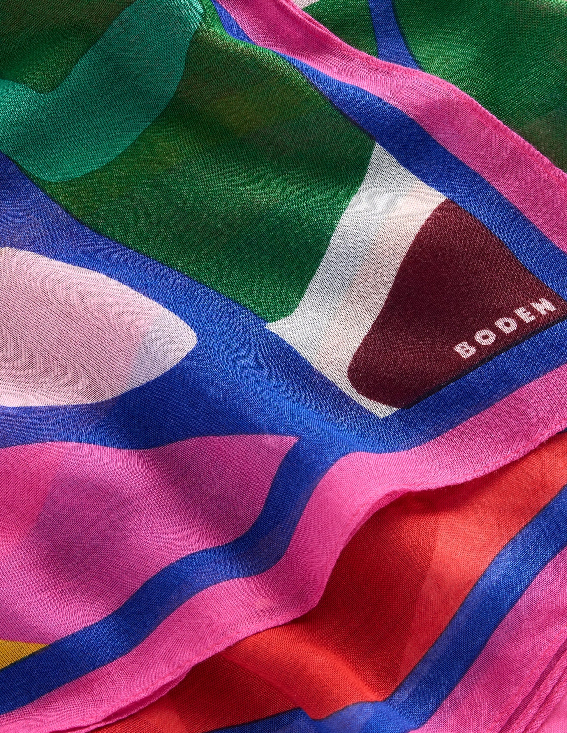 Sarong-Schal mit Muster-Bunt, Blattkaskade-2