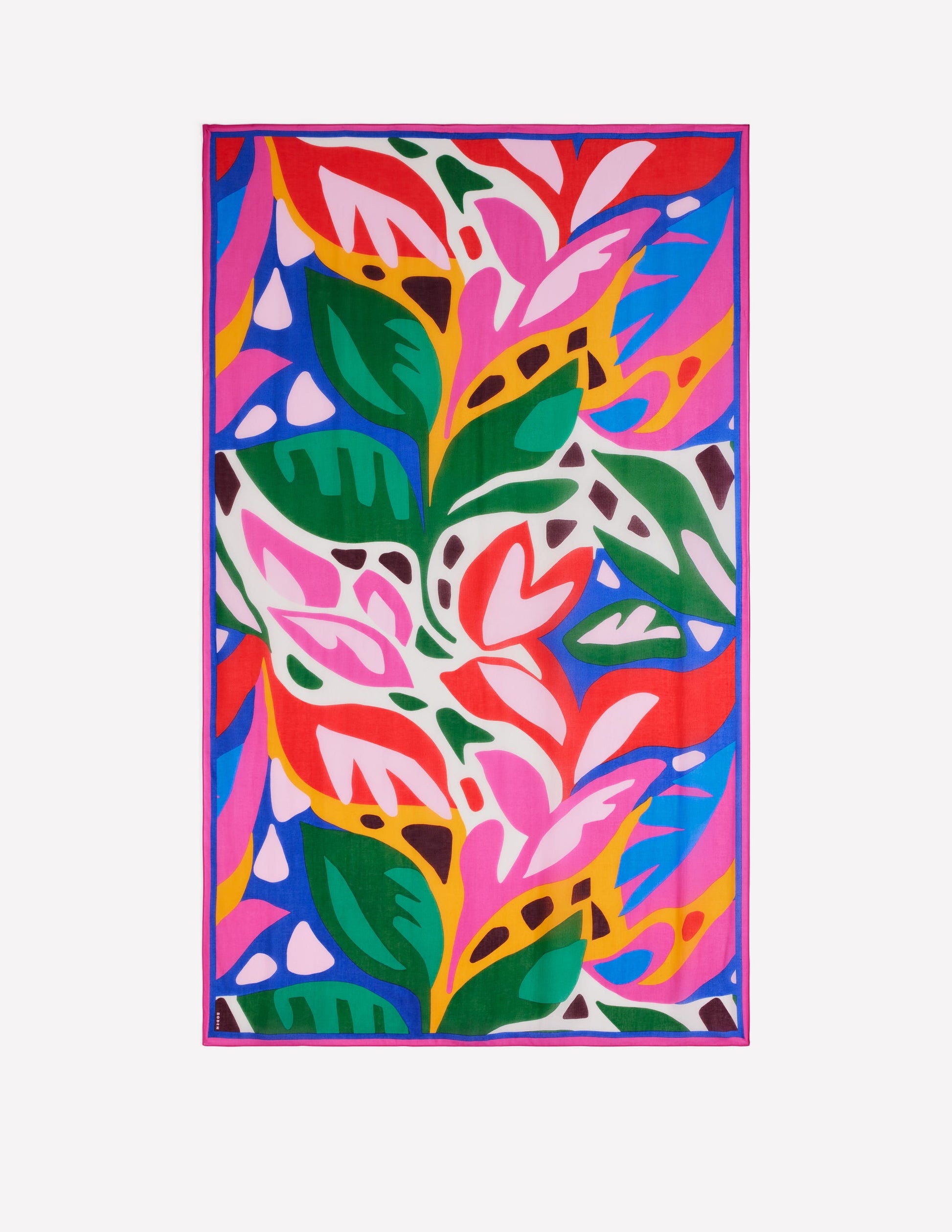 Sarong-Schal mit Muster-Bunt, Blattkaskade-3