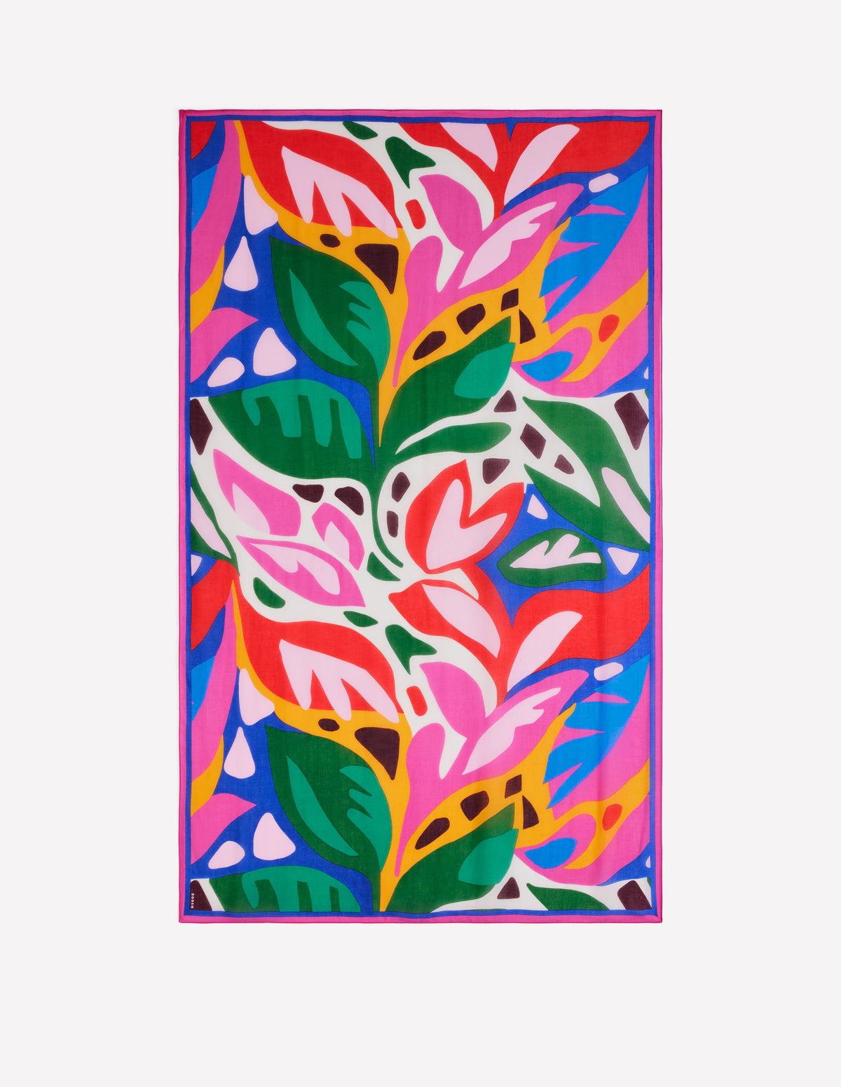 Sarong-Schal mit Muster-Bunt, Blattkaskade - Image 3