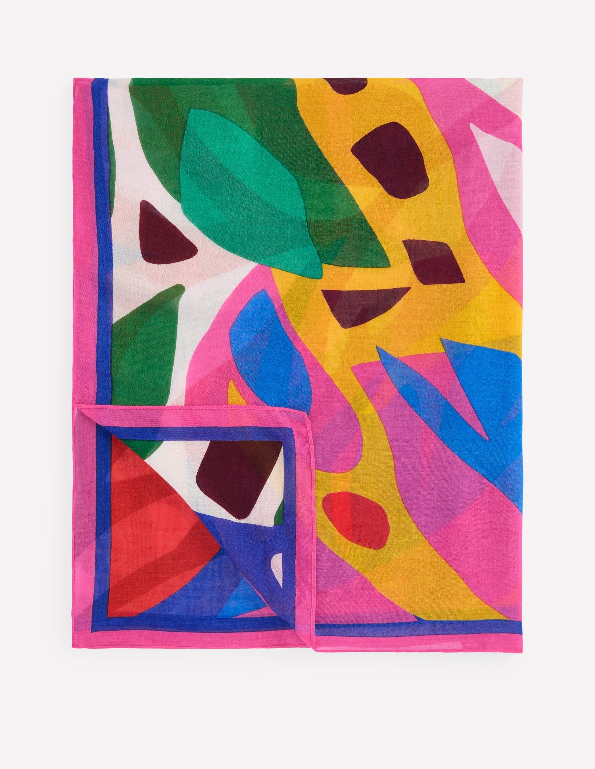 Sarong-Schal mit Muster-Bunt, Blattkaskade-1