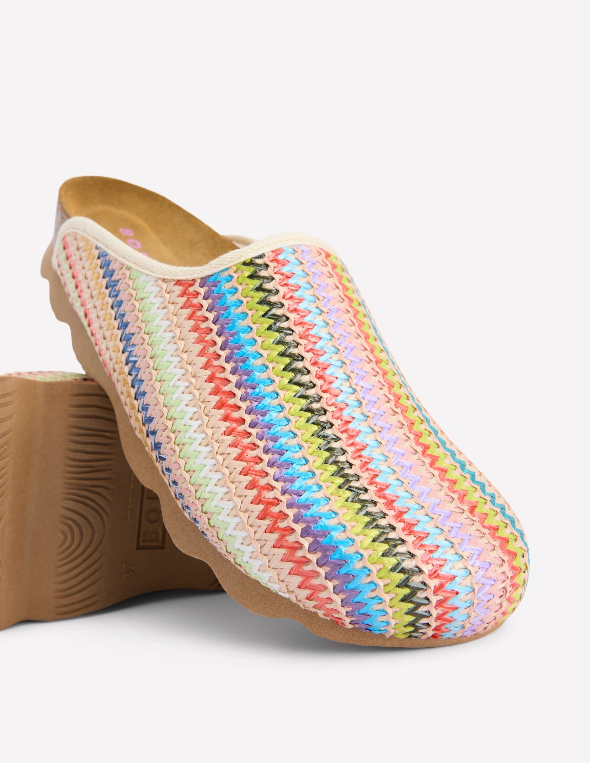 Sabots colourblock Lyla-Tissage multicolore - Image 4