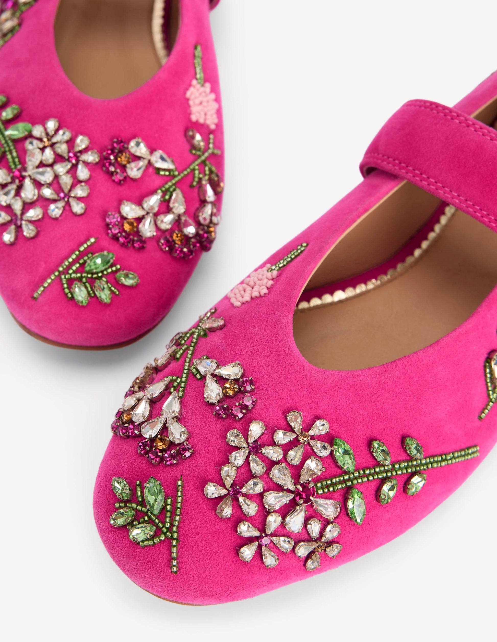 Kylie Flache Mary Janes mit Schnalle-Verziert Rosa-4