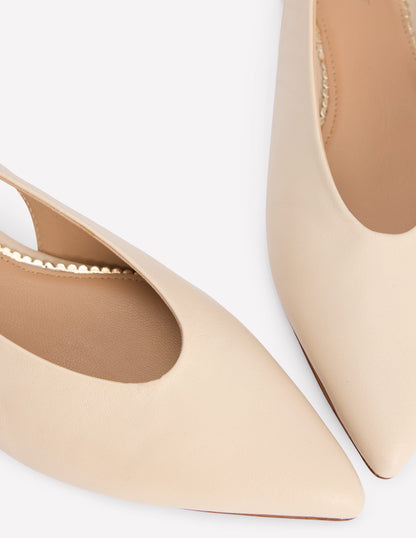 Hochgeschnittene, flache Schuhe mit spitzem Zehenbereich-Beige-5