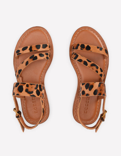Asymmetrische Sandalen-Mohair, Leopardenmuster-5