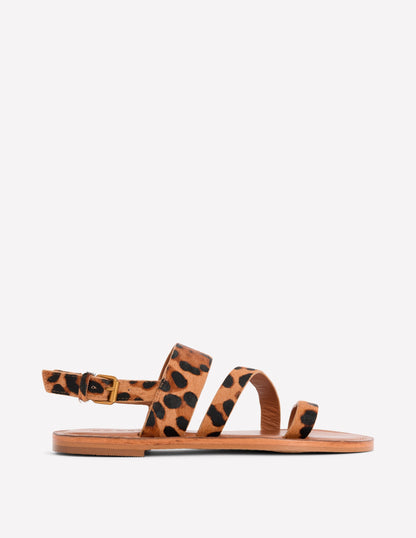 Asymmetrische Sandalen-Mohair, Leopardenmuster-1