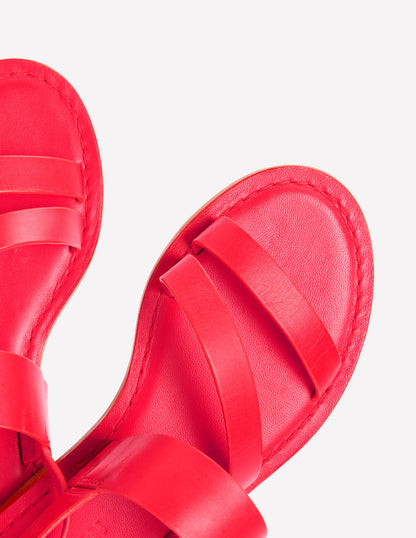 Sandales asymétriques-ROUGE-4