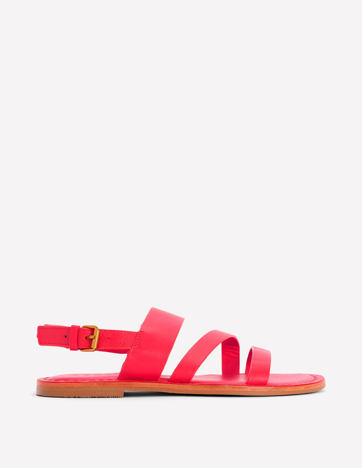 Asymmetrische Sandalen-ROT