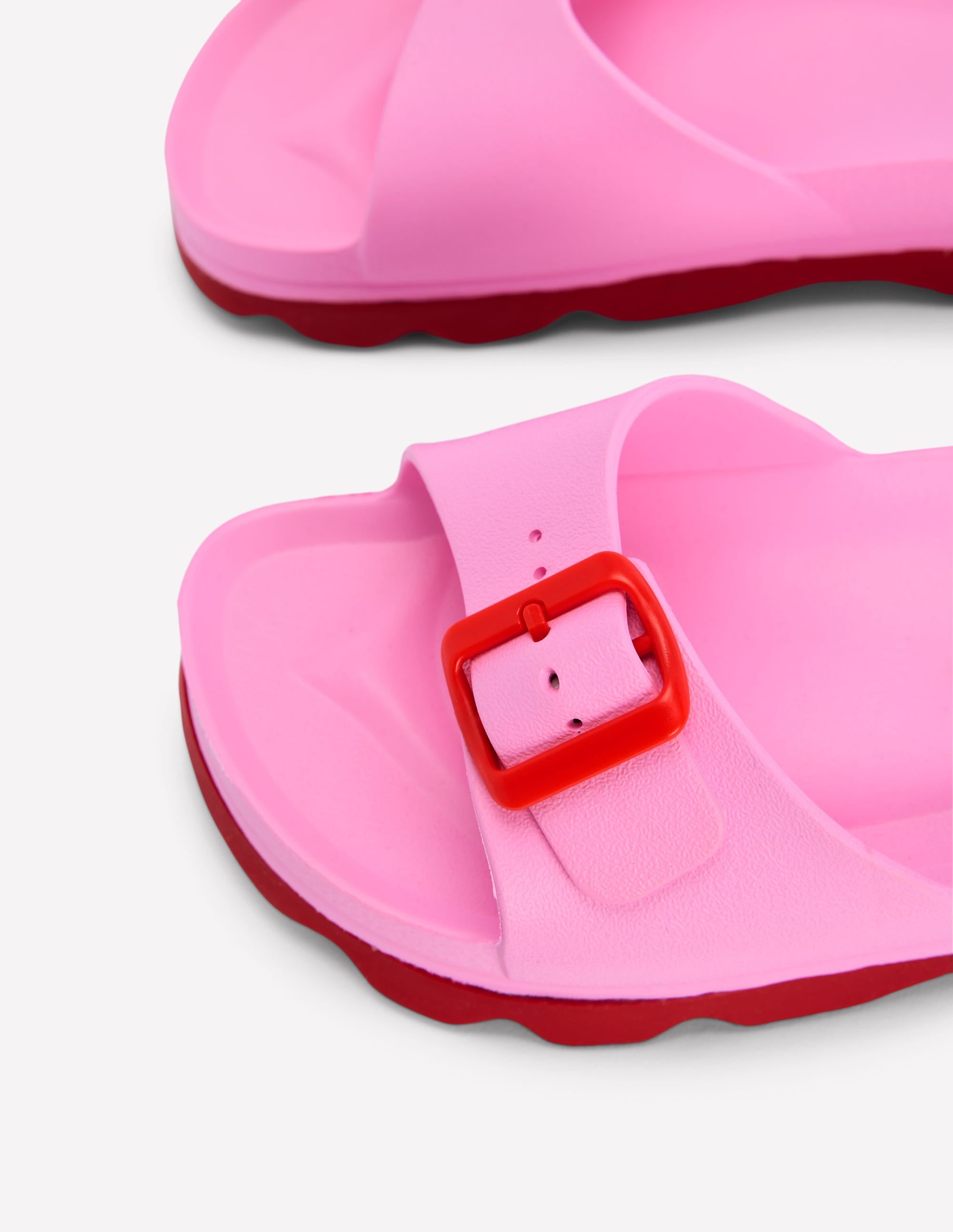 Lyla Pantoletten mit Schnalle-Pink/Rot - Image 4