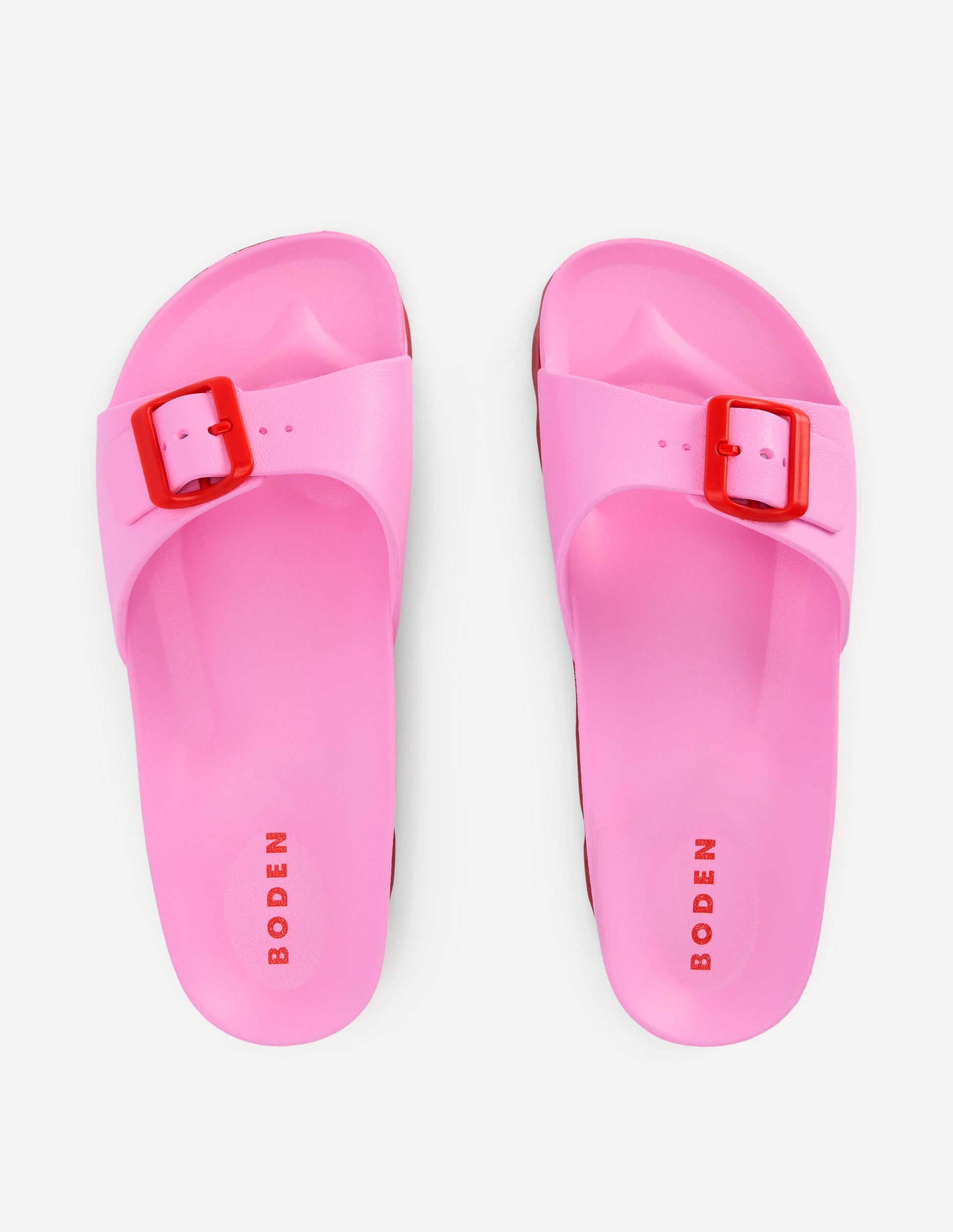 Claquettes Lyla à boucle unique-Rose/rouge-5