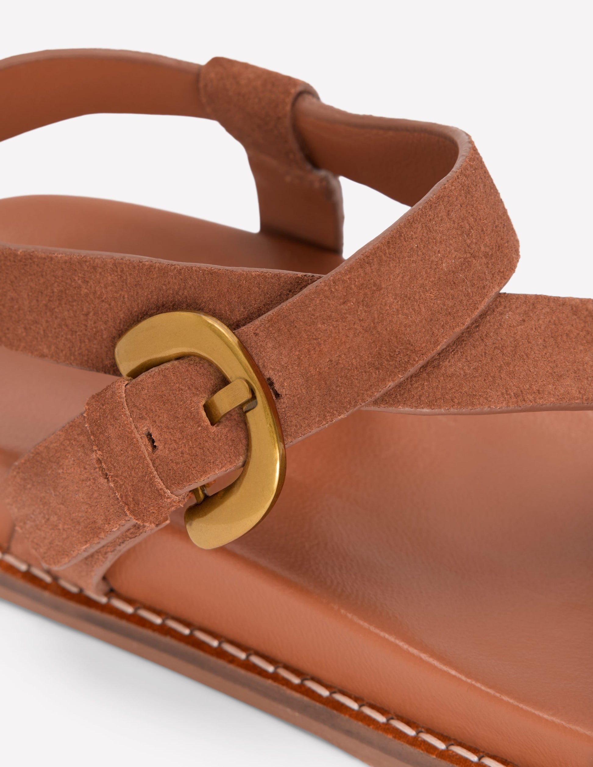 Chunky Asymmetric Sandal-Tan Suede-4