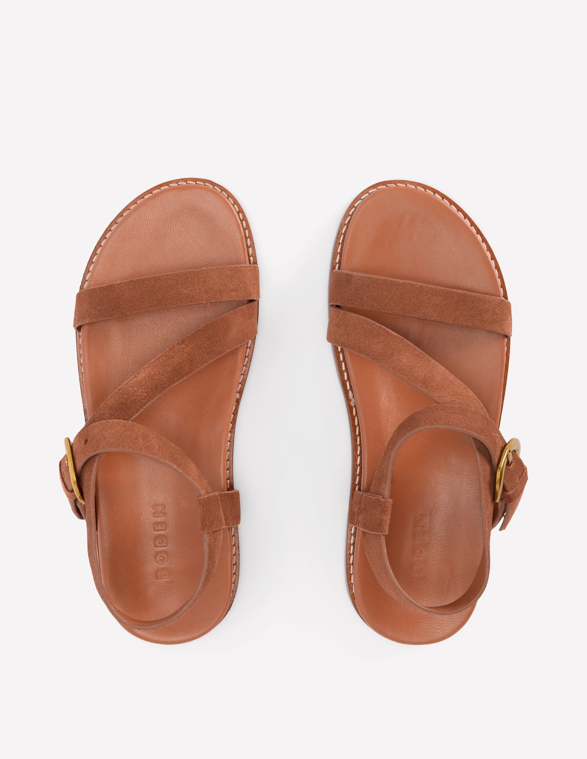 Chunky Asymmetric Sandal-Tan Suede-5