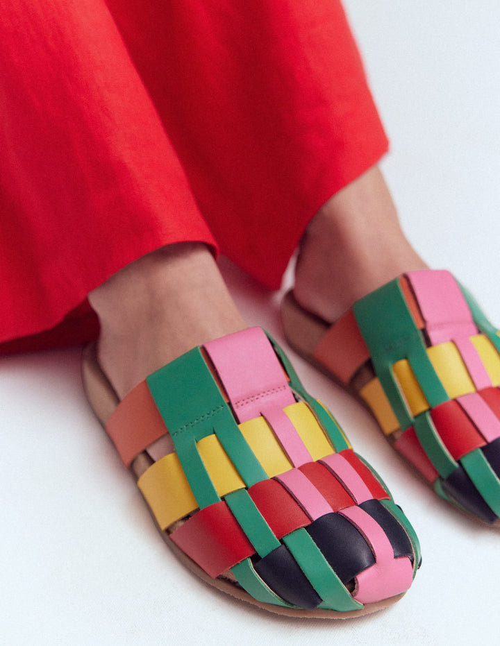 Loretta Riemen-Clogs-Bunt