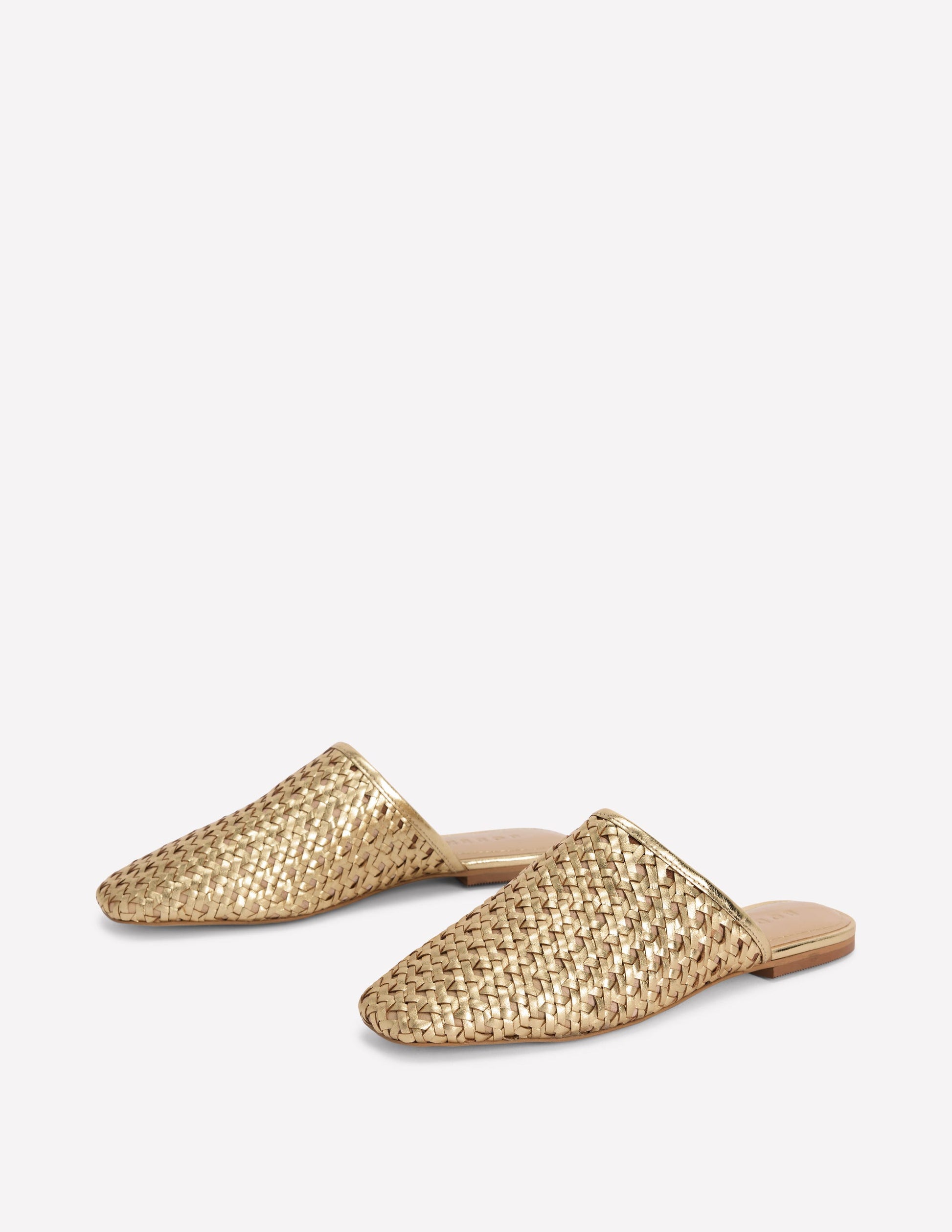 Loafer-Pantoletten-Gold Geflochten-3
