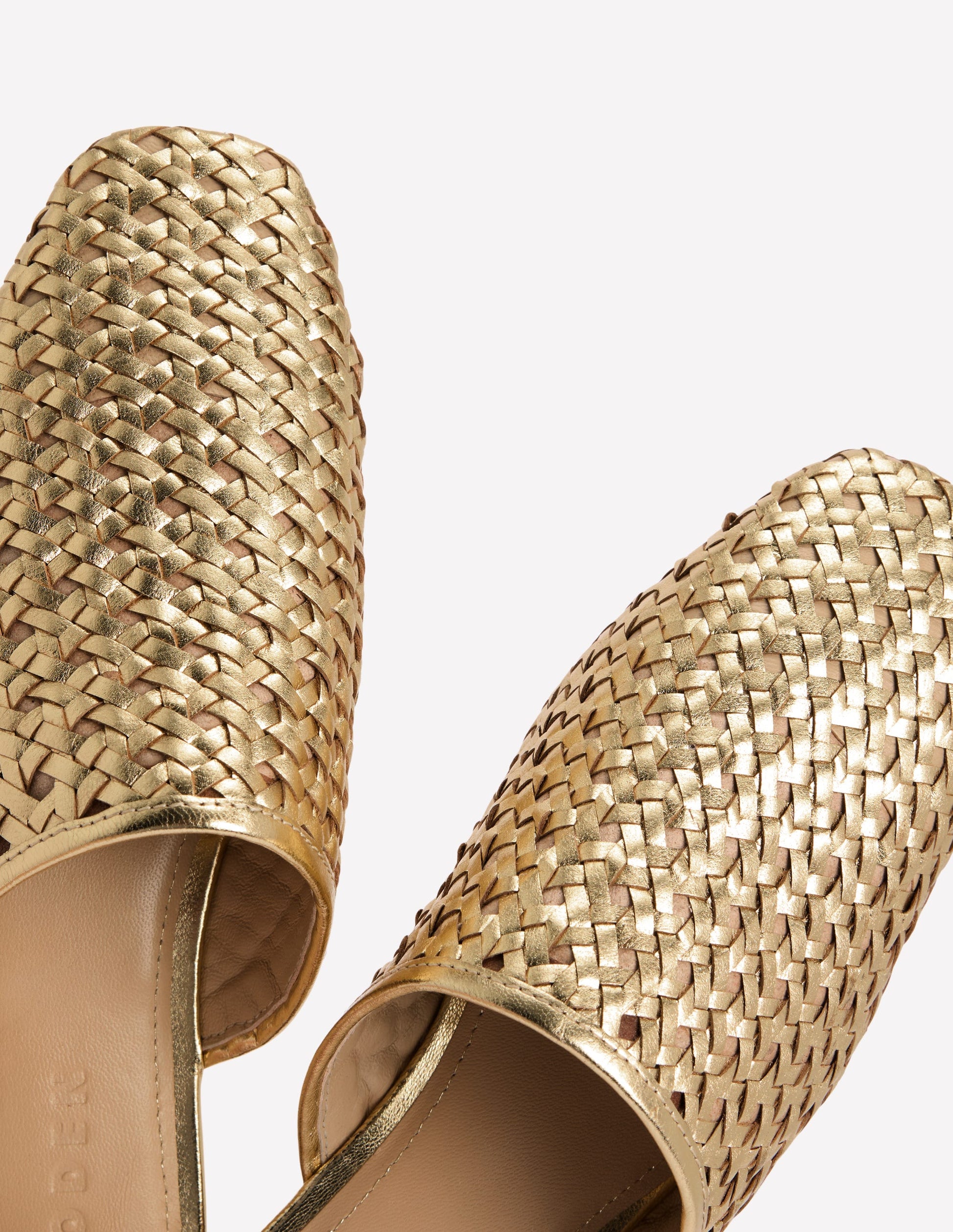 Loafer-Pantoletten-Gold Geflochten-4