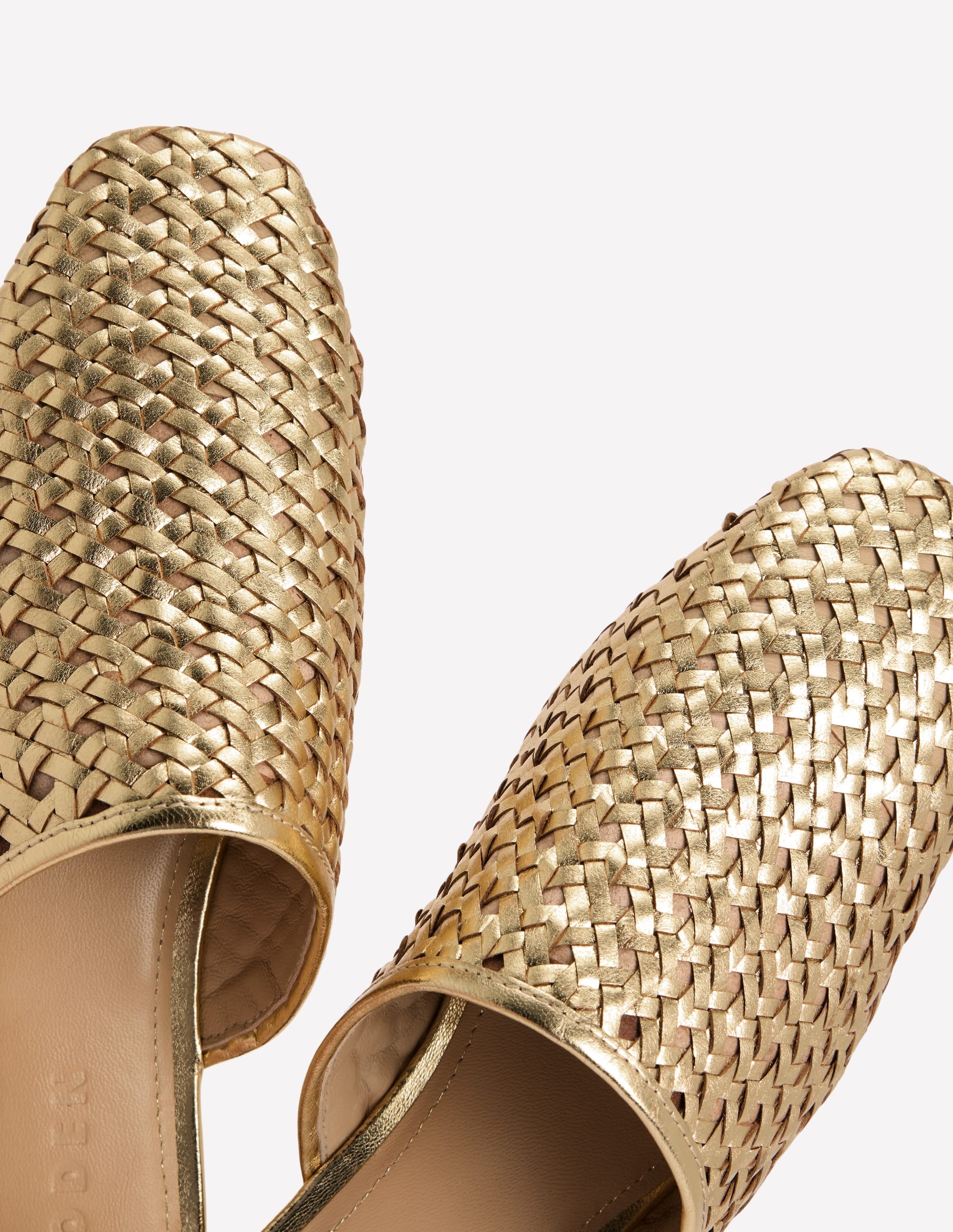 Loafer-Pantoletten-Gold Geflochten - Image 4