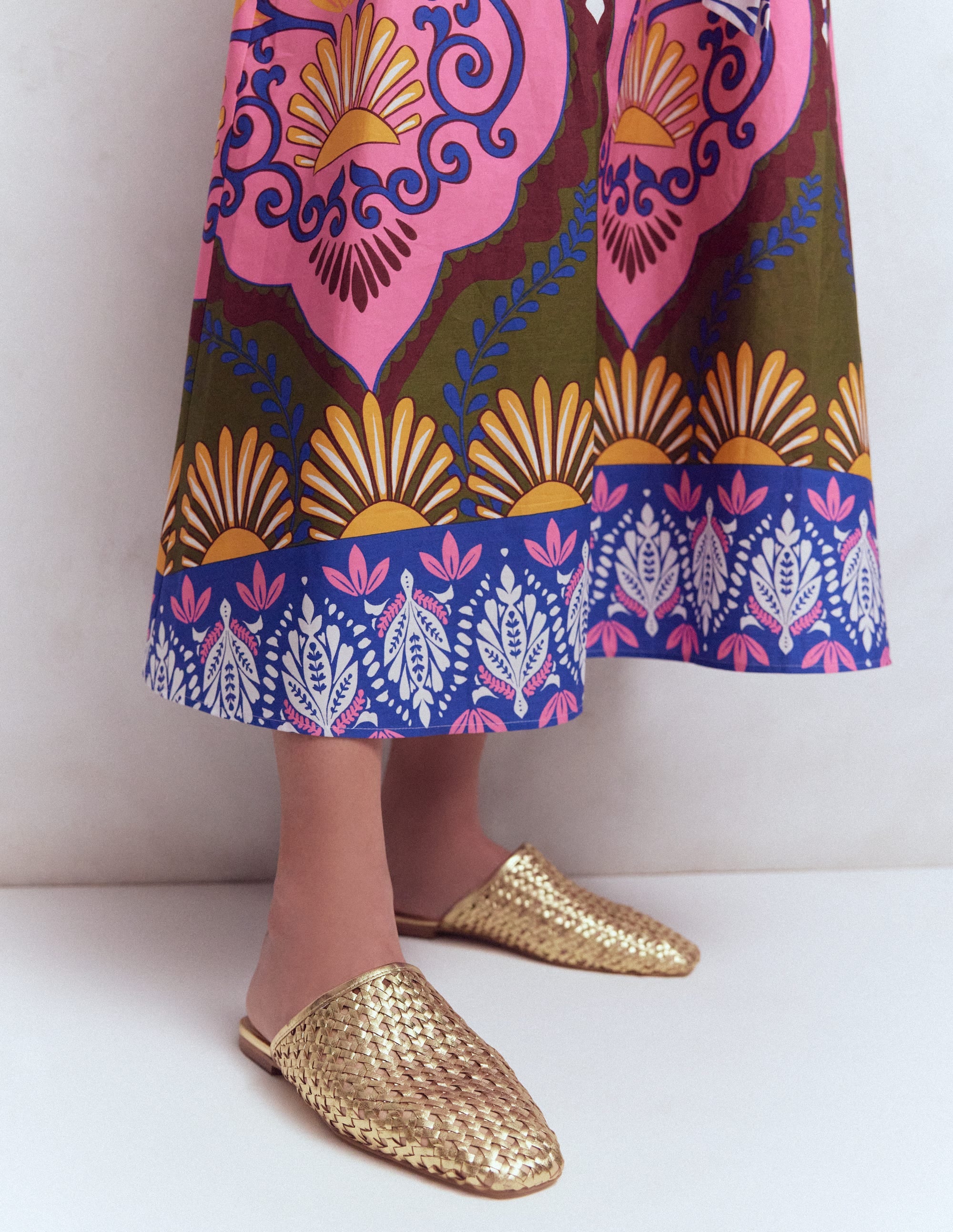 Loafer-Pantoletten-Gold Geflochten - Image 2