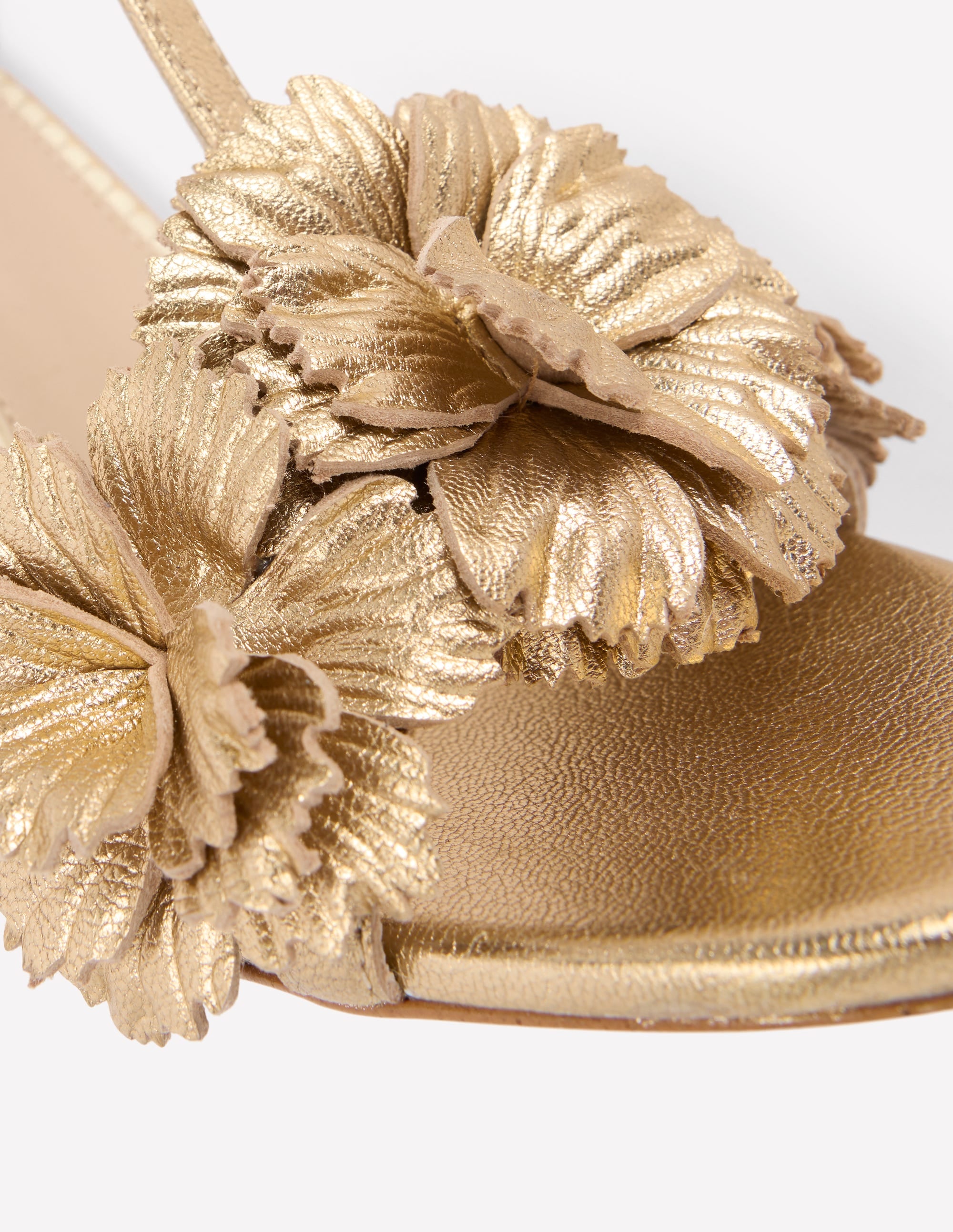 Sandalen mit Blumenverzierung-Gold - Image 4