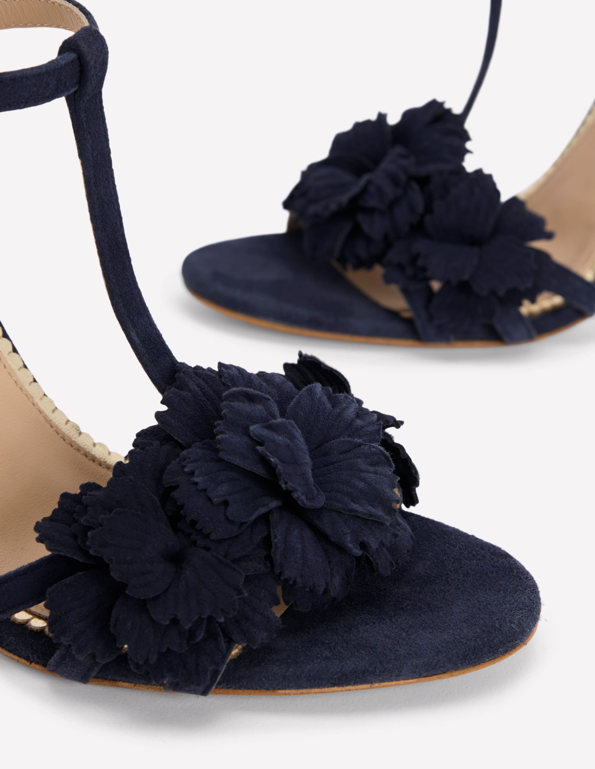 Sandalen mit Blumenverzierung-Marineblau - Image 4