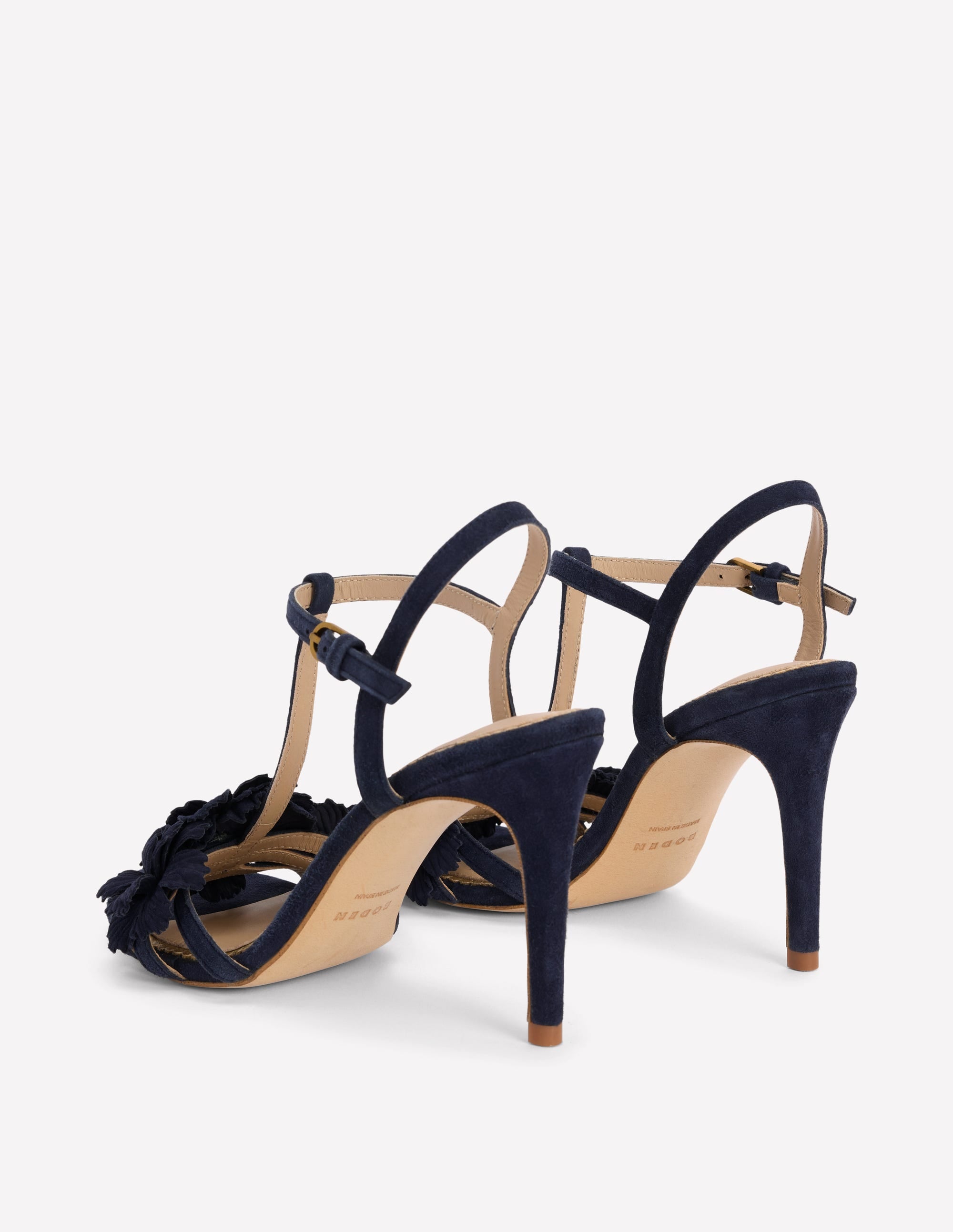 Sandalen mit Blumenverzierung-Marineblau - Image 5