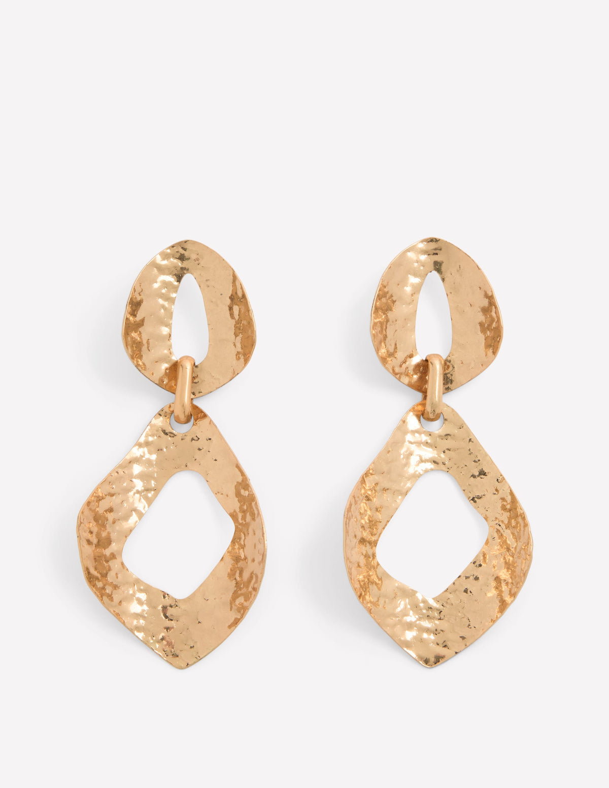 Boucles d’oreilles doubles martelées-Doré - Image 1