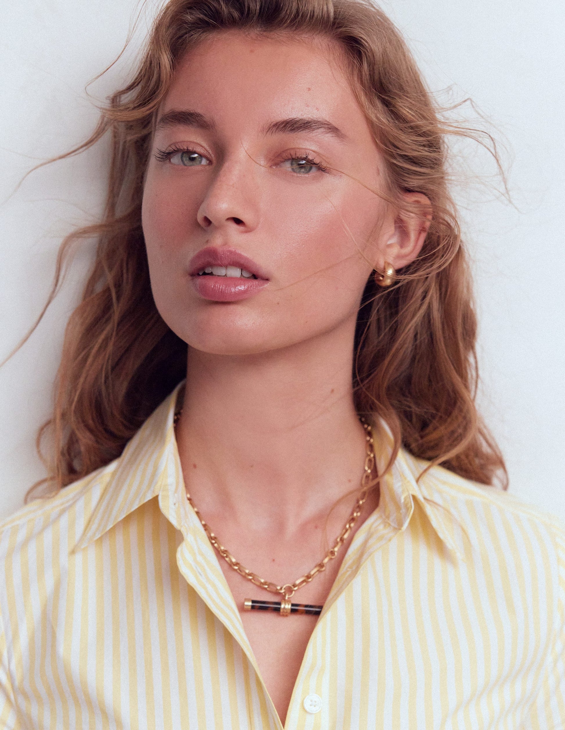 Halskette mit T-Steg aus Harz-Klassisch, Schildpattmuster-1