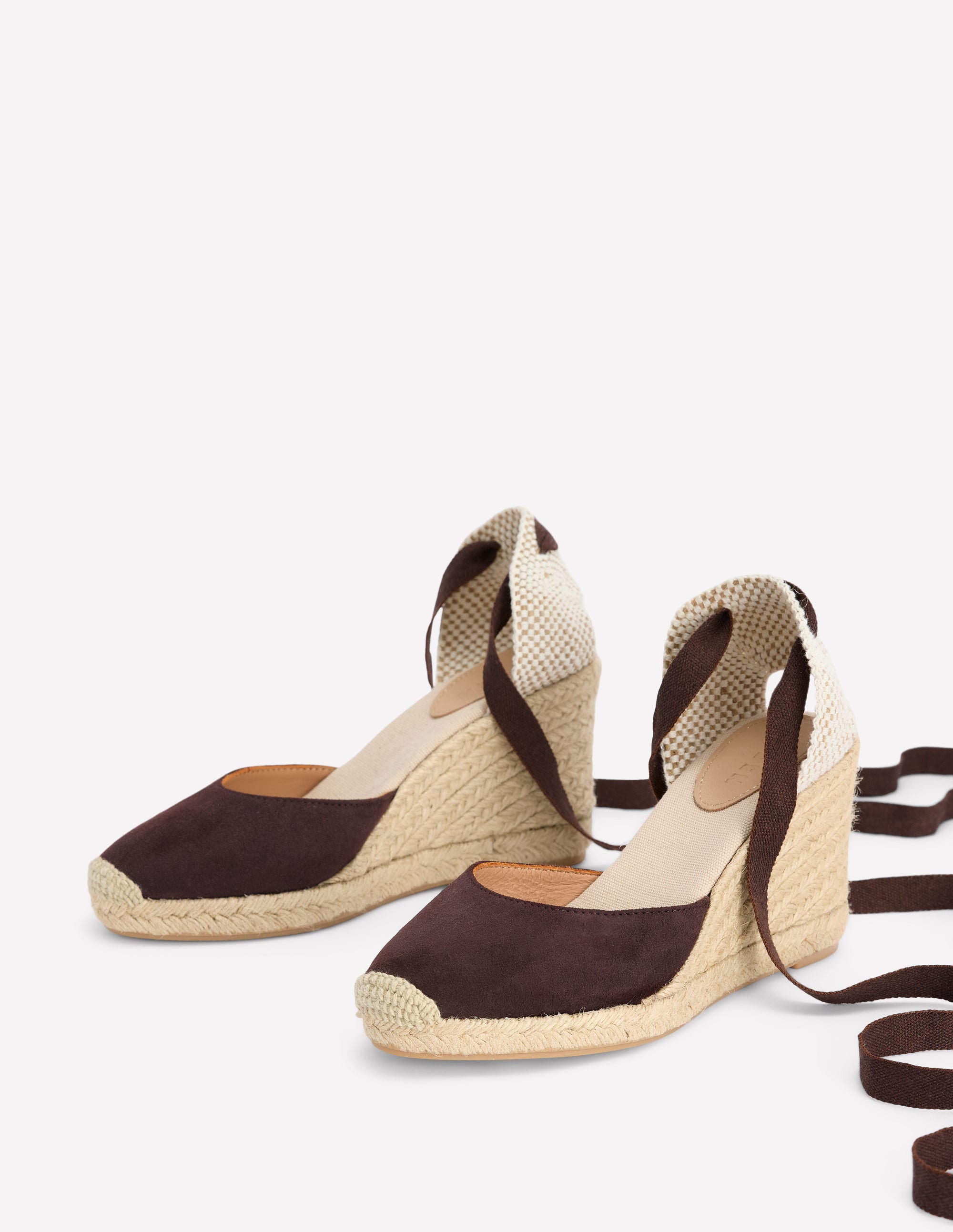 Espadrilles compensées hautes Cassie-Chocolat amer - Image 3