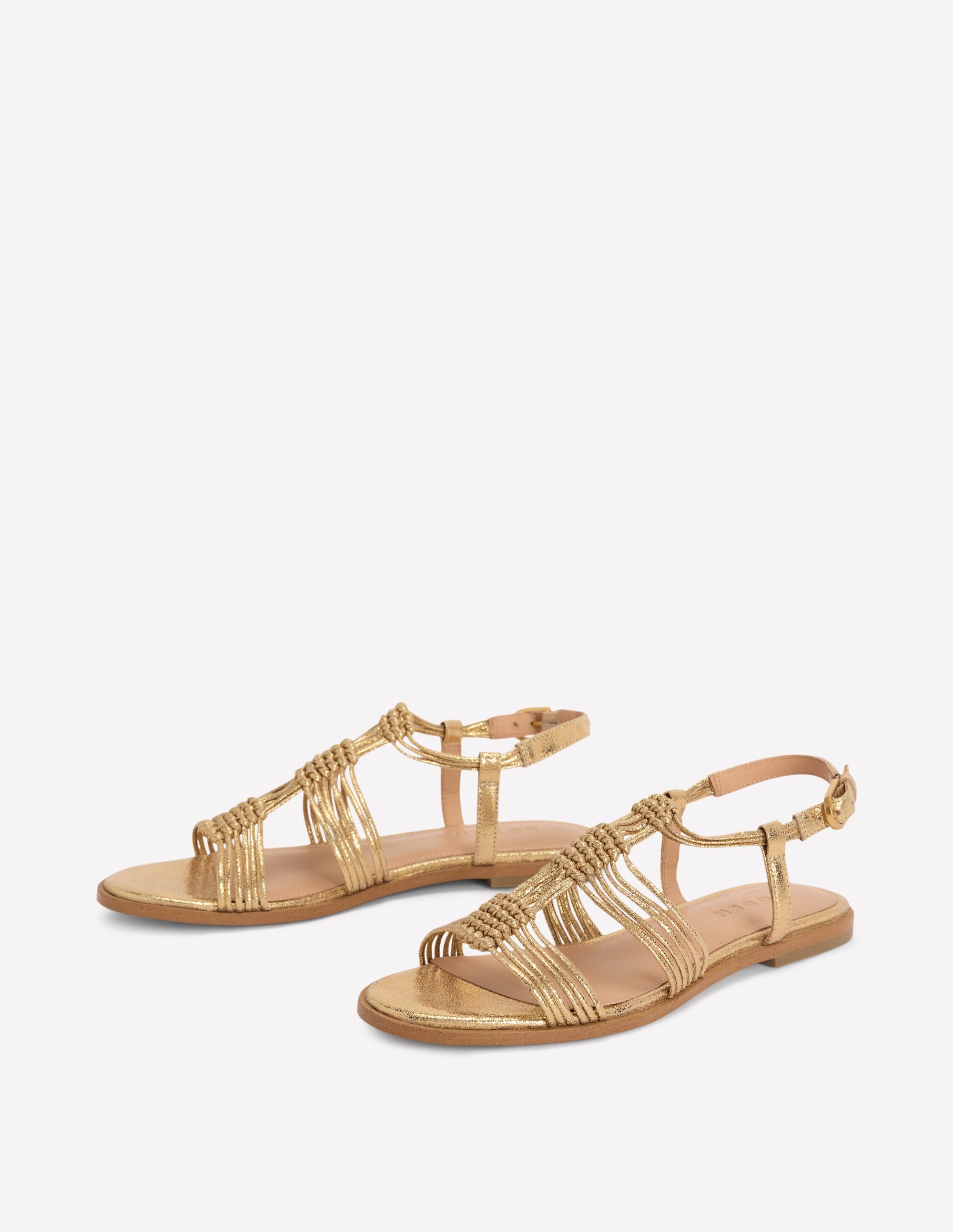 Sandalen mit Knoten und mehreren Riemen-Gold - Image 3
