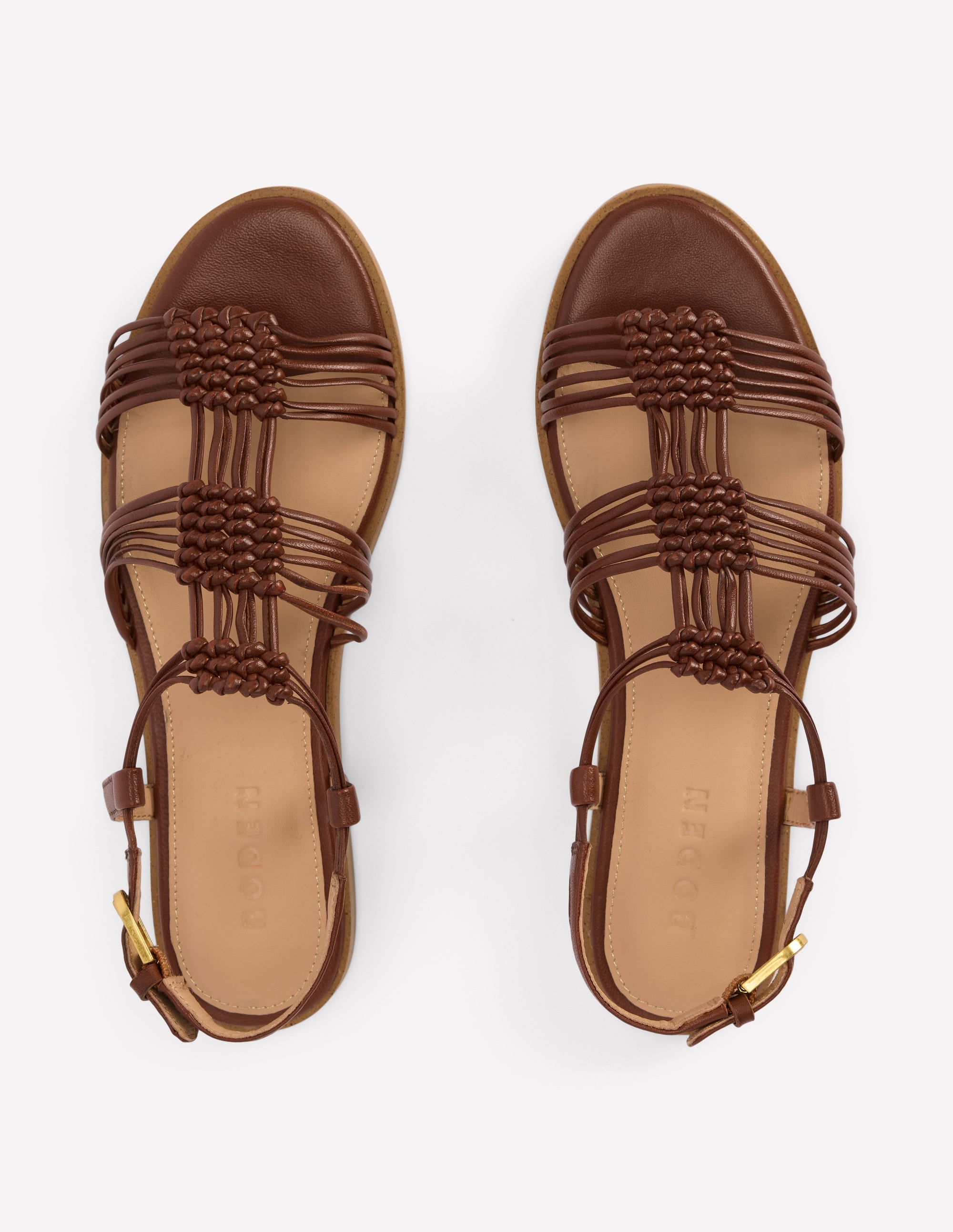 Sandalen mit Knoten und mehreren Riemen-Hellbraun - Image 5