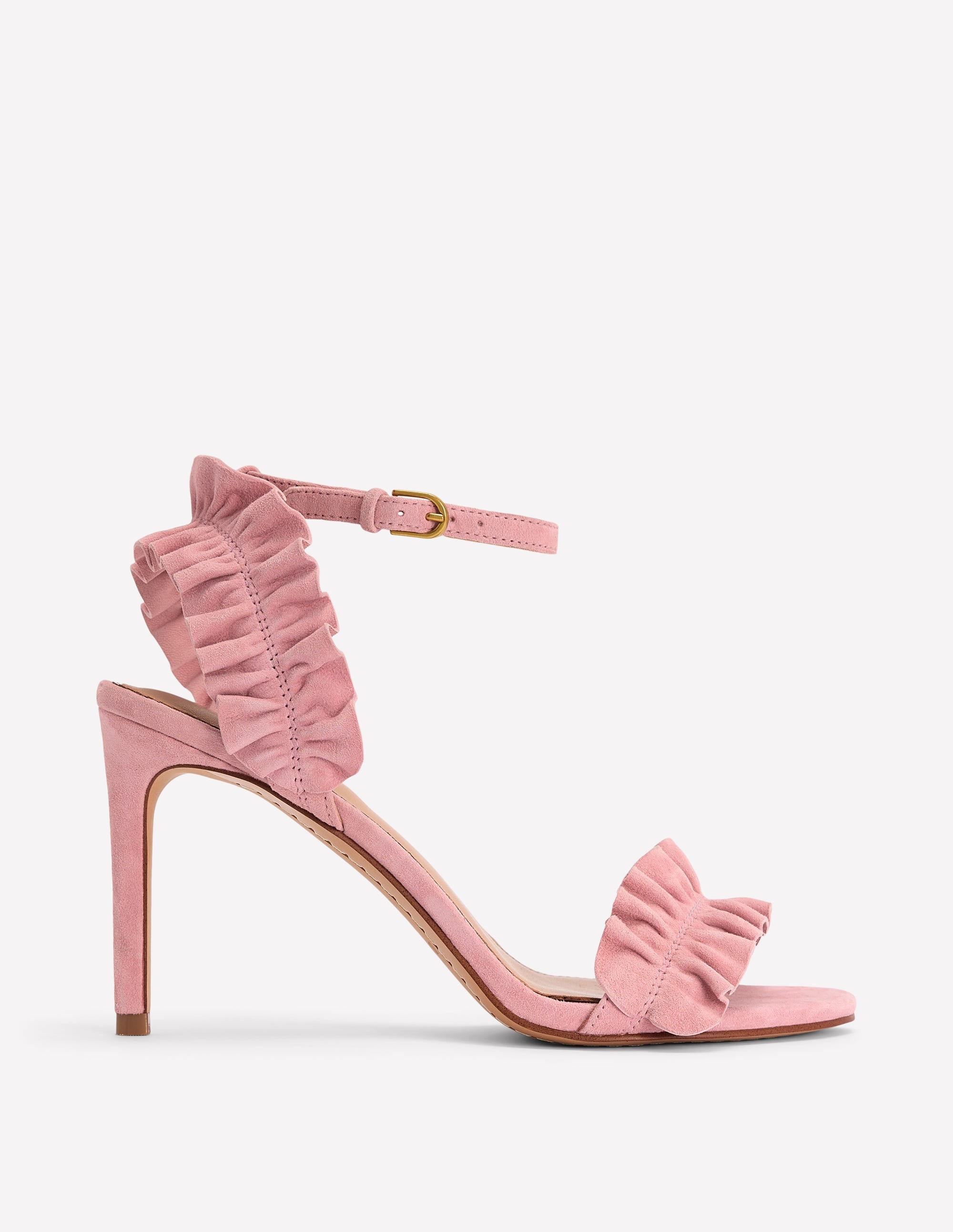 Absatzsandalen mit Rüschendesign-Mandelblütenrosa - Image 1