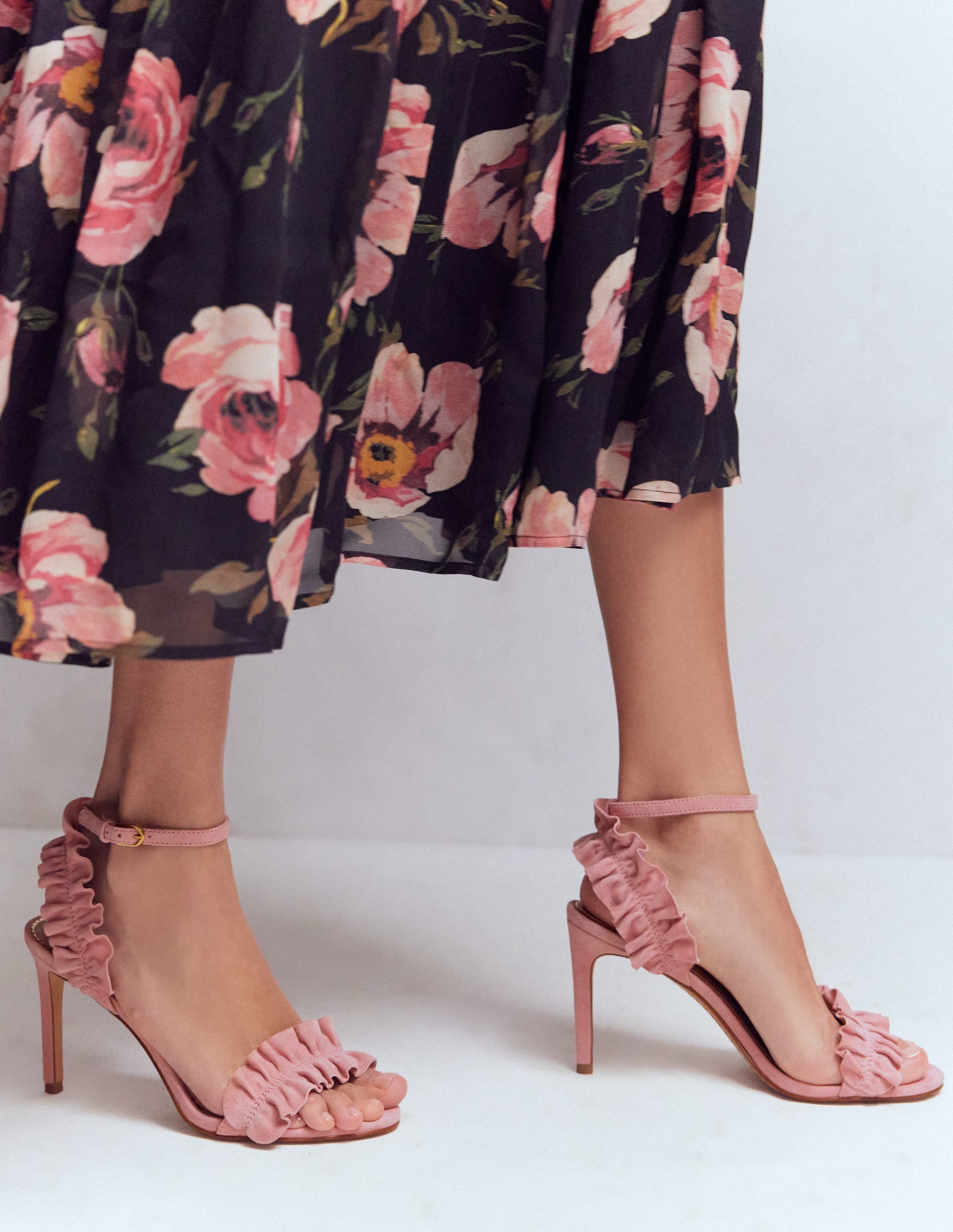 Absatzsandalen mit Rüschendesign-Mandelblütenrosa - Image 3