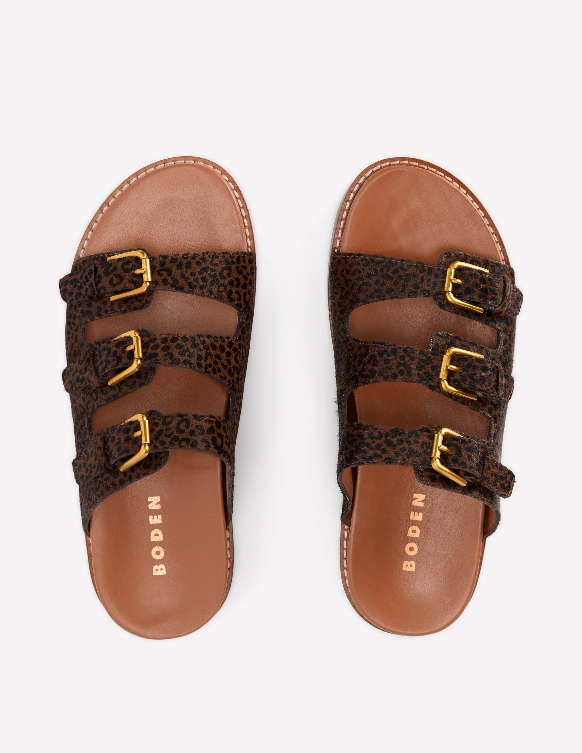 Sandales à semelle ergonomique et trois brides-Cœurs folk rouge rockabilly-7