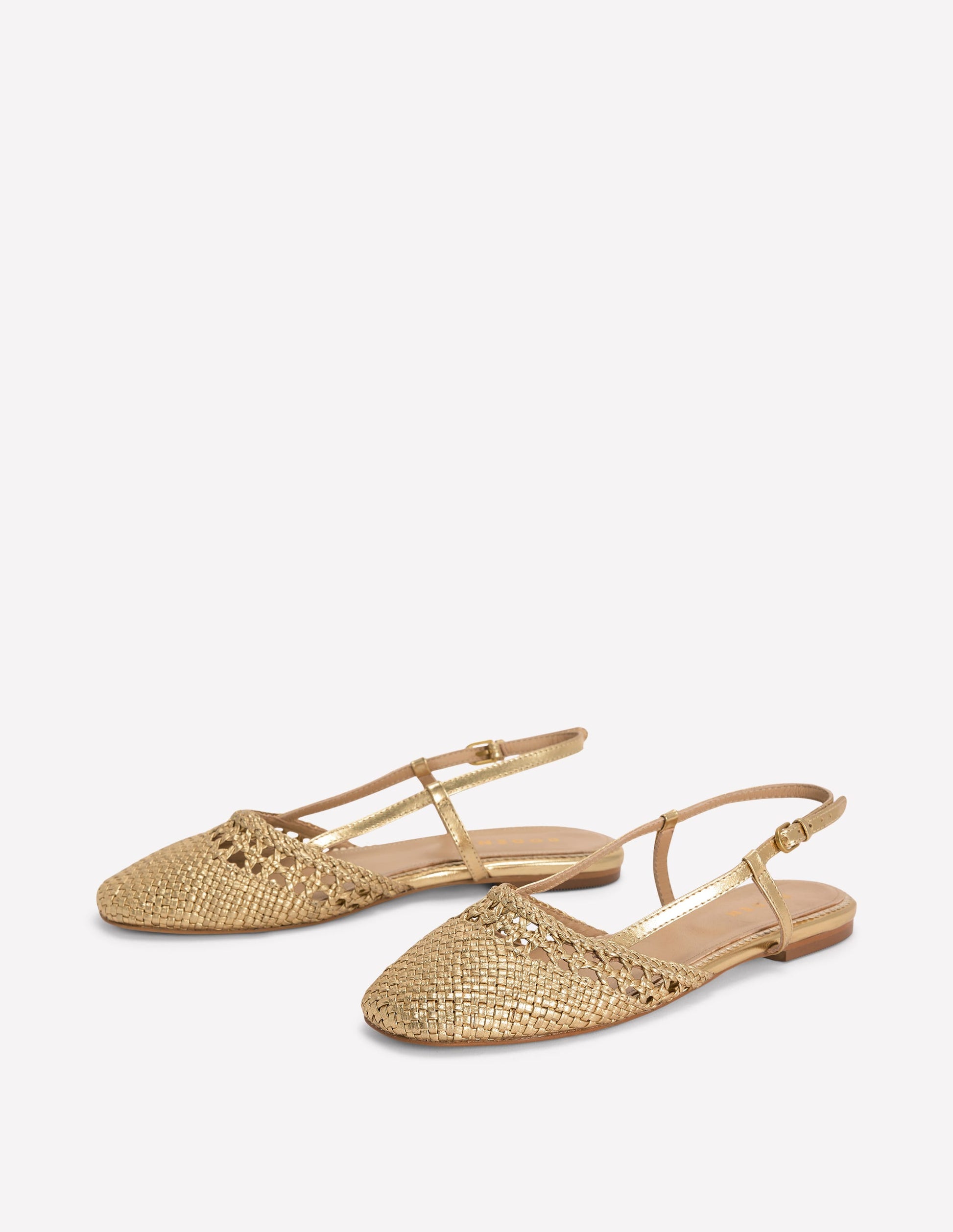 Gewebte Slingback-Ballerinas-Gold-3
