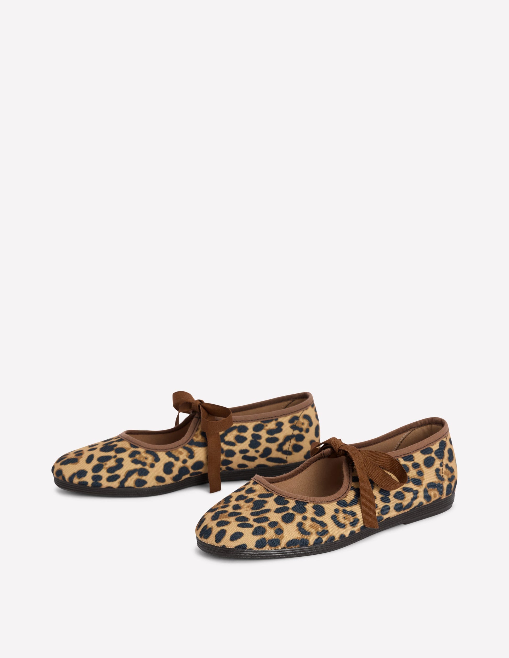 Flexible Mary Janes zum Schnüren-Mohair, Leopardenmuster-4