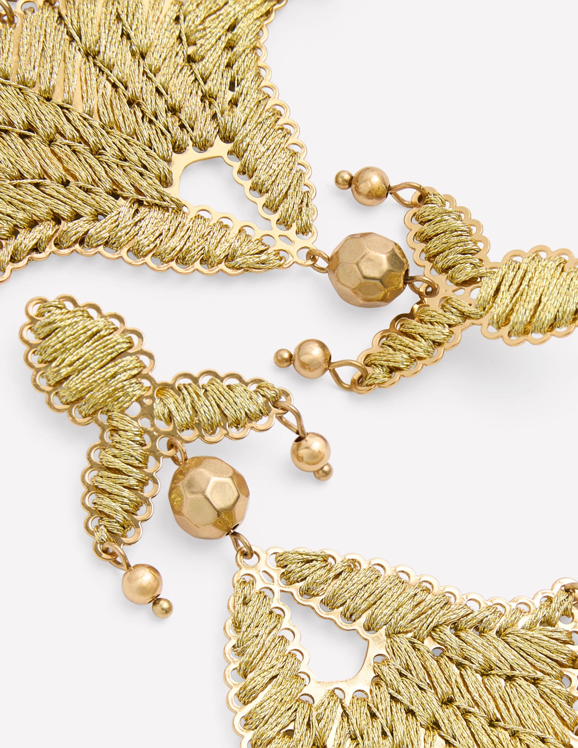 Grandes boucles d’oreilles à motif-Doré-3