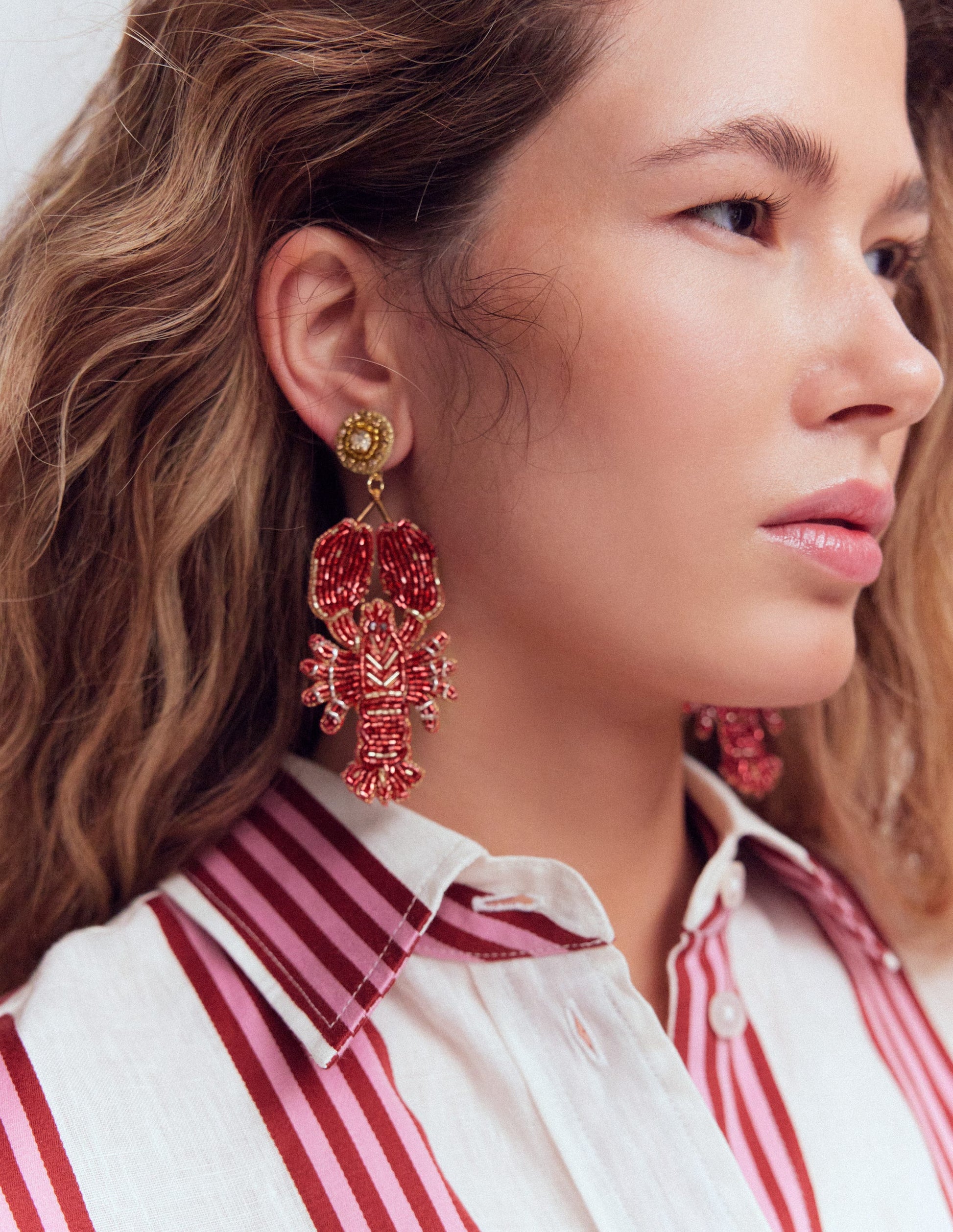 Originelle Perlenohrringe-Hummer-2