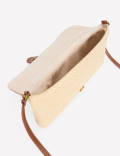 Clutch mit Schnalle-Naturbelassen Bast-5