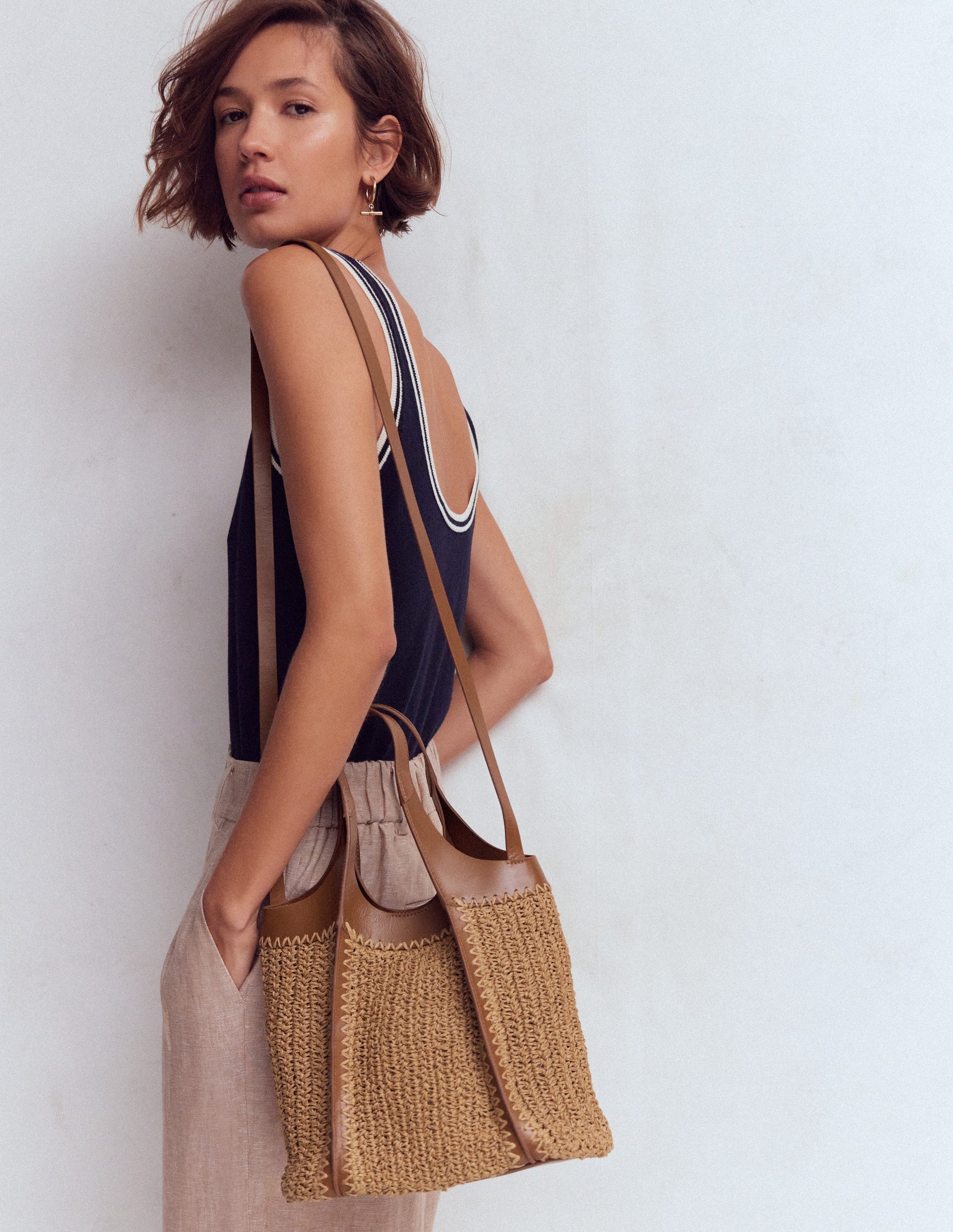 Mini-Tragetasche aus Stroh-Naturbelassen-1