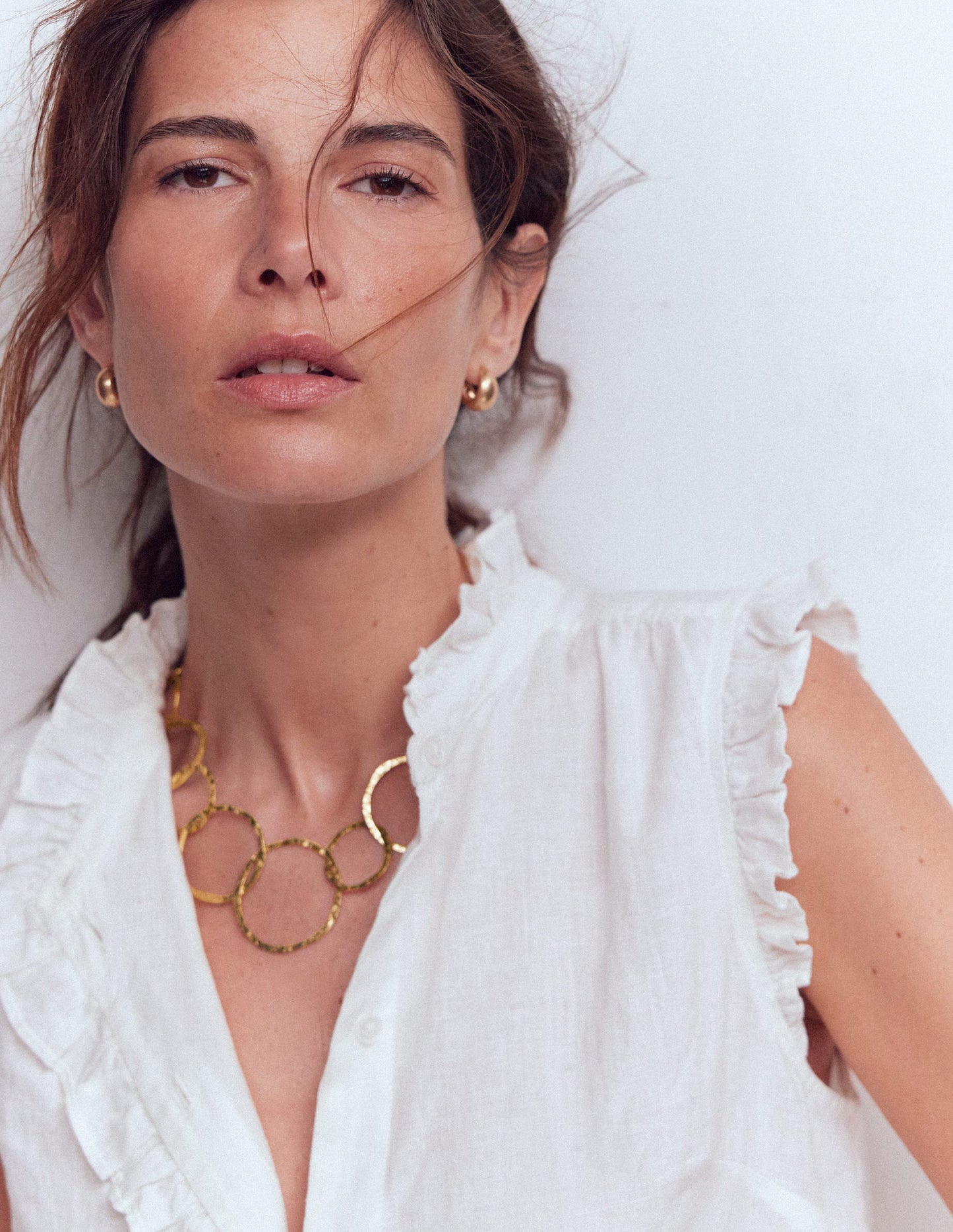 Statement Circle Necklace-Gold Colour