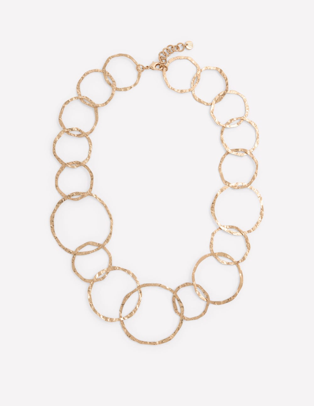Statement Circle Necklace-Gold Colour-3
